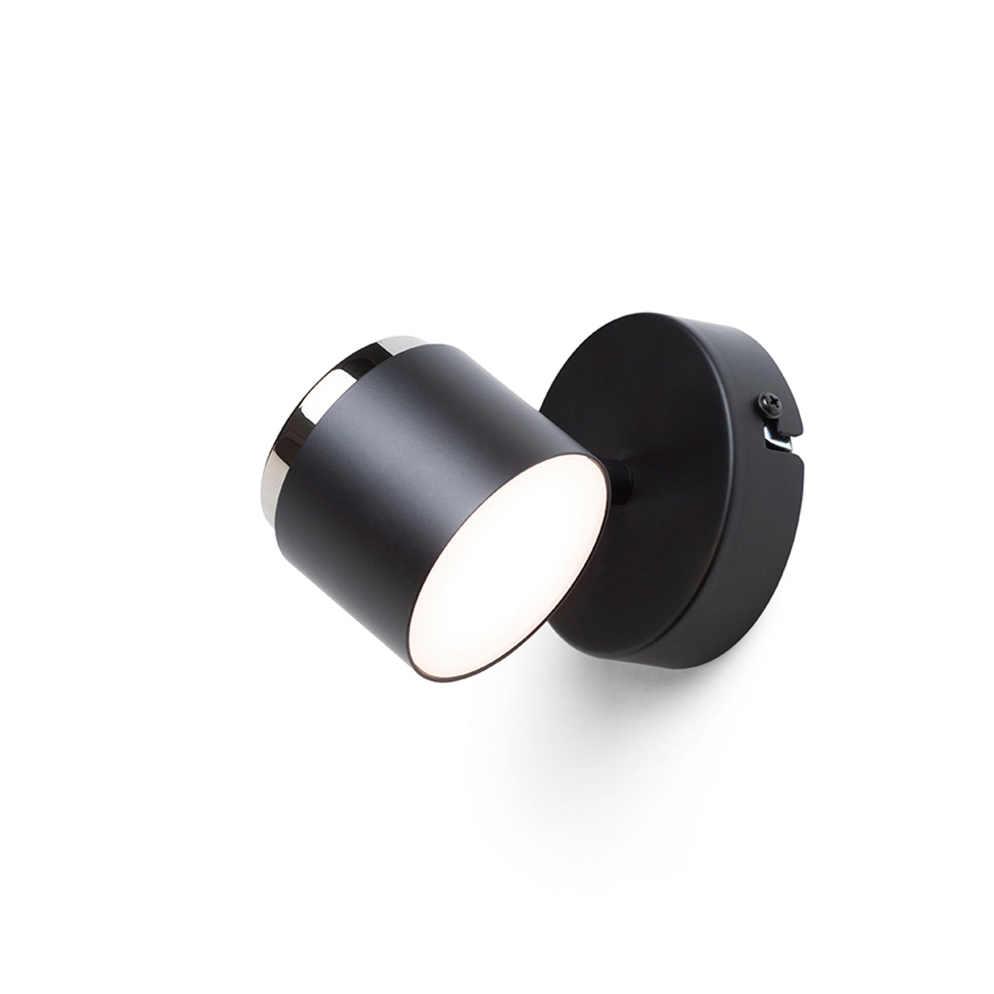 RENDL spotlight NOVA I wall black chrome/frosted acrylic 230V LED 4.2W 3000K R14273 2