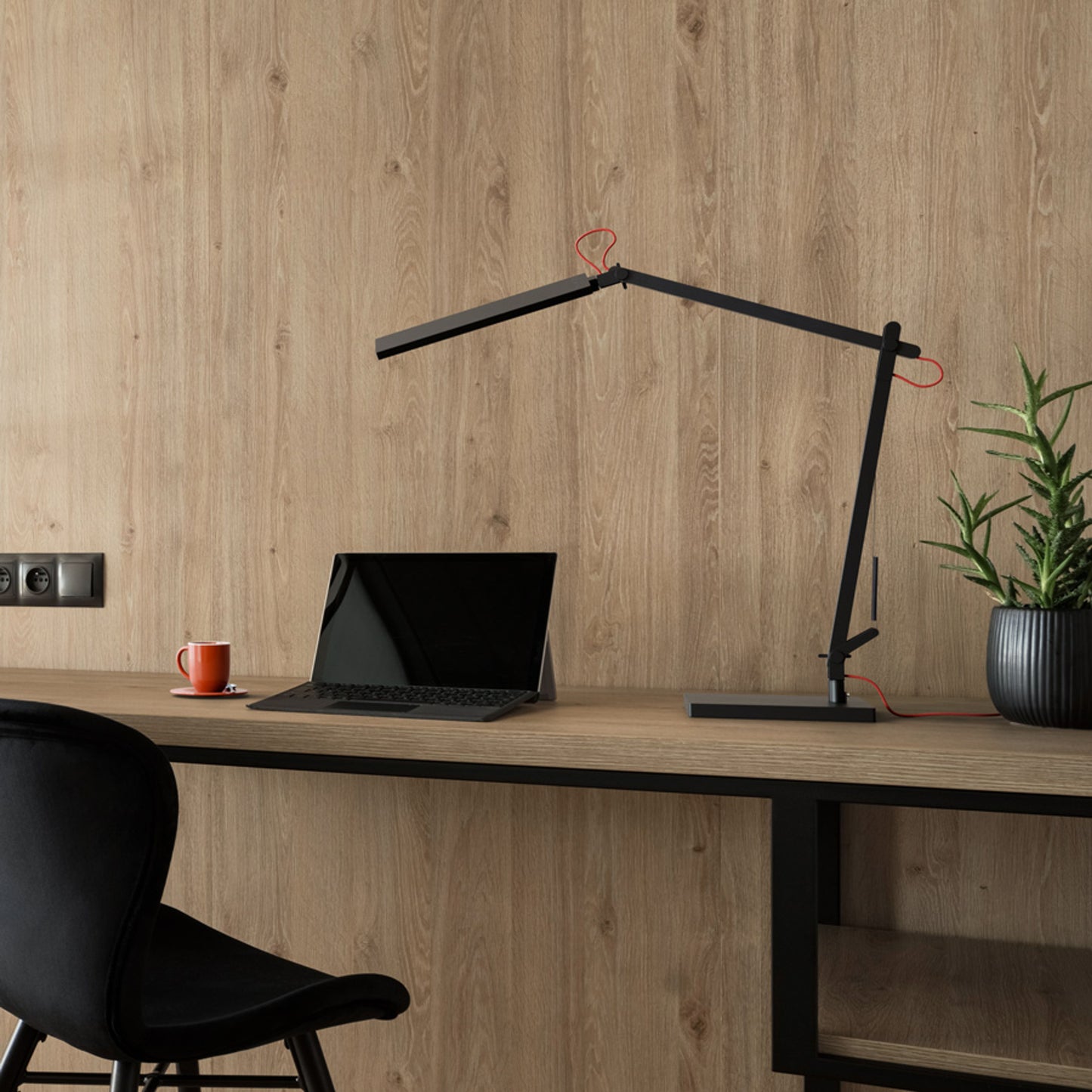 RENDL table lamp NORMA DIMM table black/red 230V LED 10W 100° 3000K 4000K 6500K R14293 6