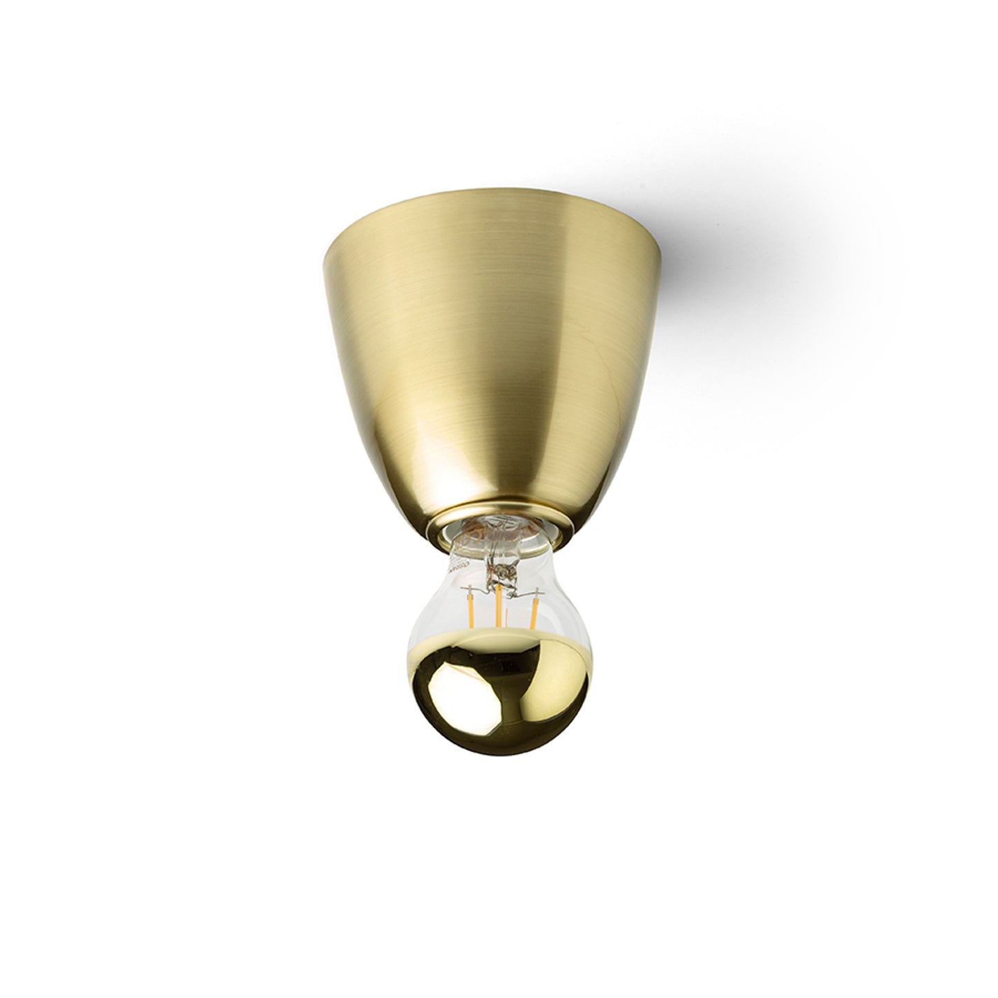 RENDL surface mounted lamp REACH ceiling brushed brass 230V LED E27 11W R14385 3