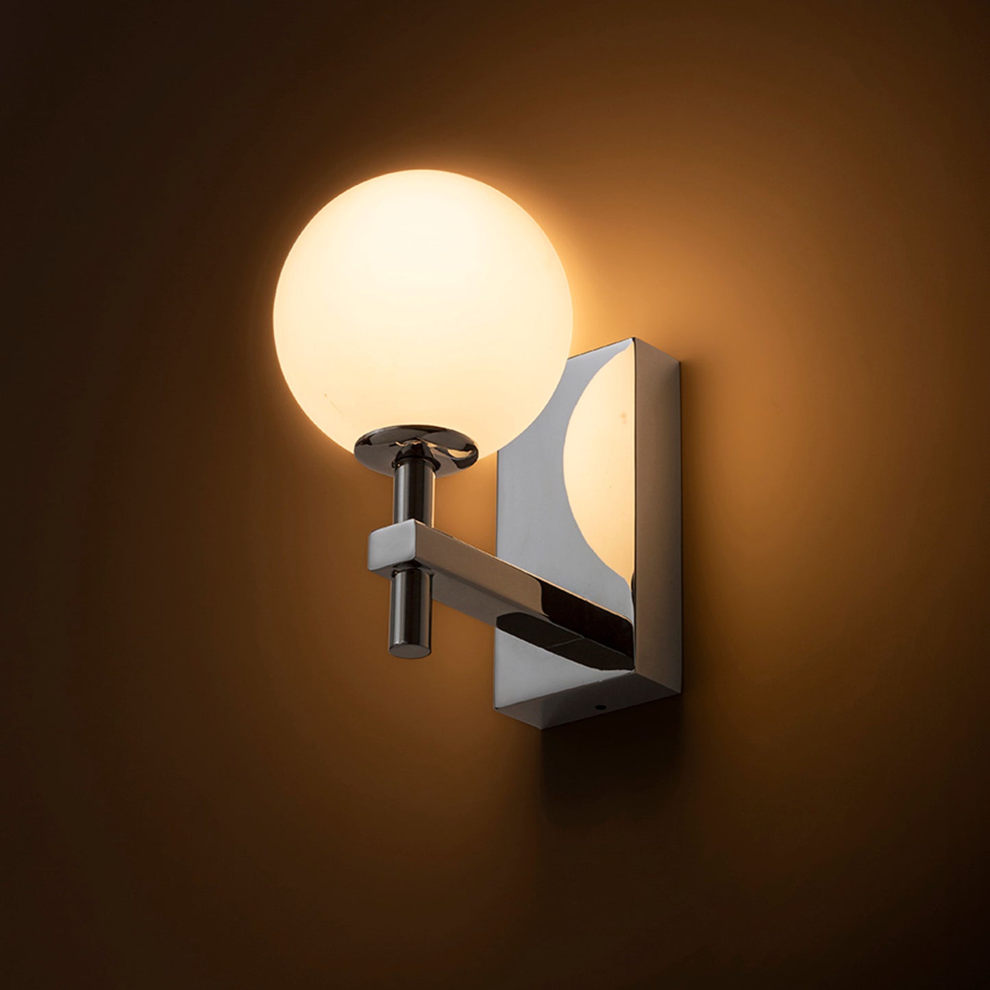 RENDL wall lamp PEGGY wall chrome/opal-colored glass 230V LED G9 6W IP44 R14388 3