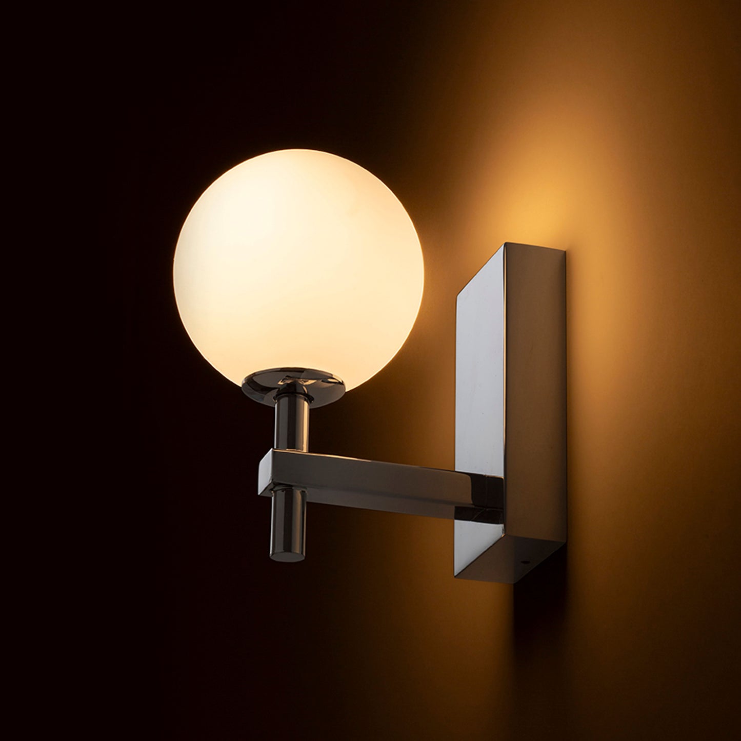 RENDL wall lamp PEGGY wall chrome/opal-colored glass 230V LED G9 6W IP44 R14388 6