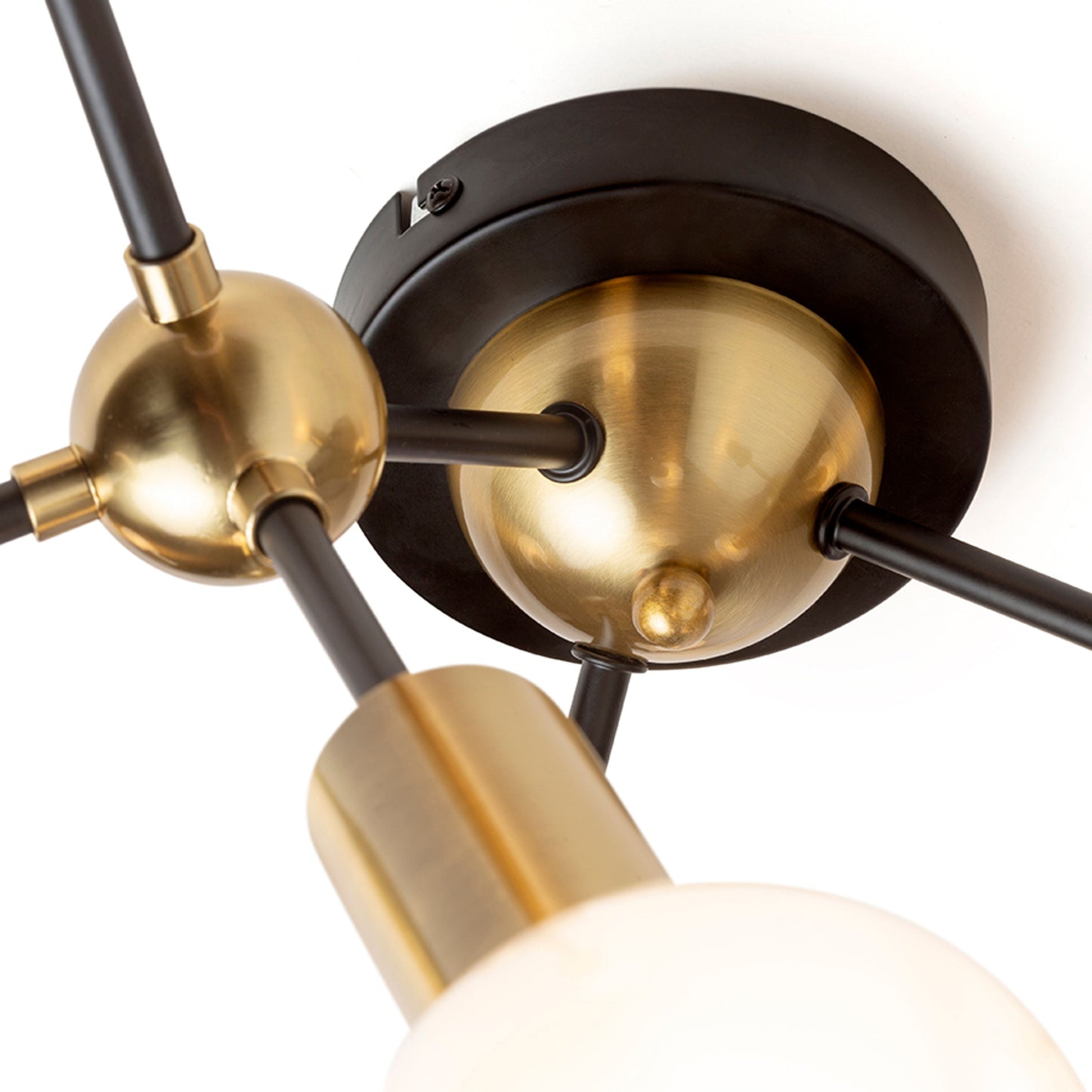 RENDL surface mounted lamp ARTEMIA 9 ceiling black brushed brass 230V LED E27 9x15W R14397 11