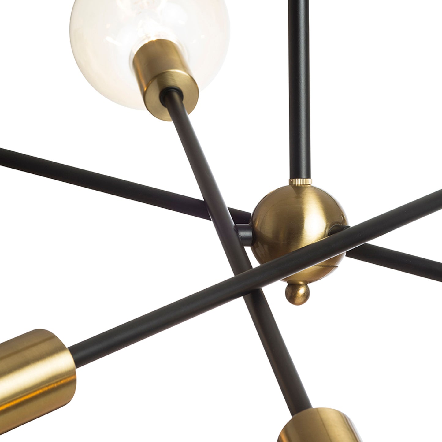 RENDL pendant lamp ARTEMIA 6 on a pole black brushed brass 230V LED E27 6x15W R14398 5