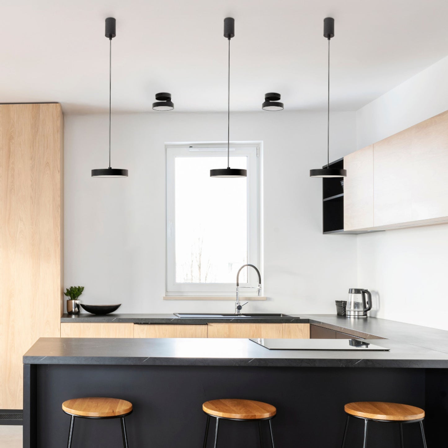 RENDL pendant lamp ARETHA I pendant black 230V LED 12W 3000K R14423 3