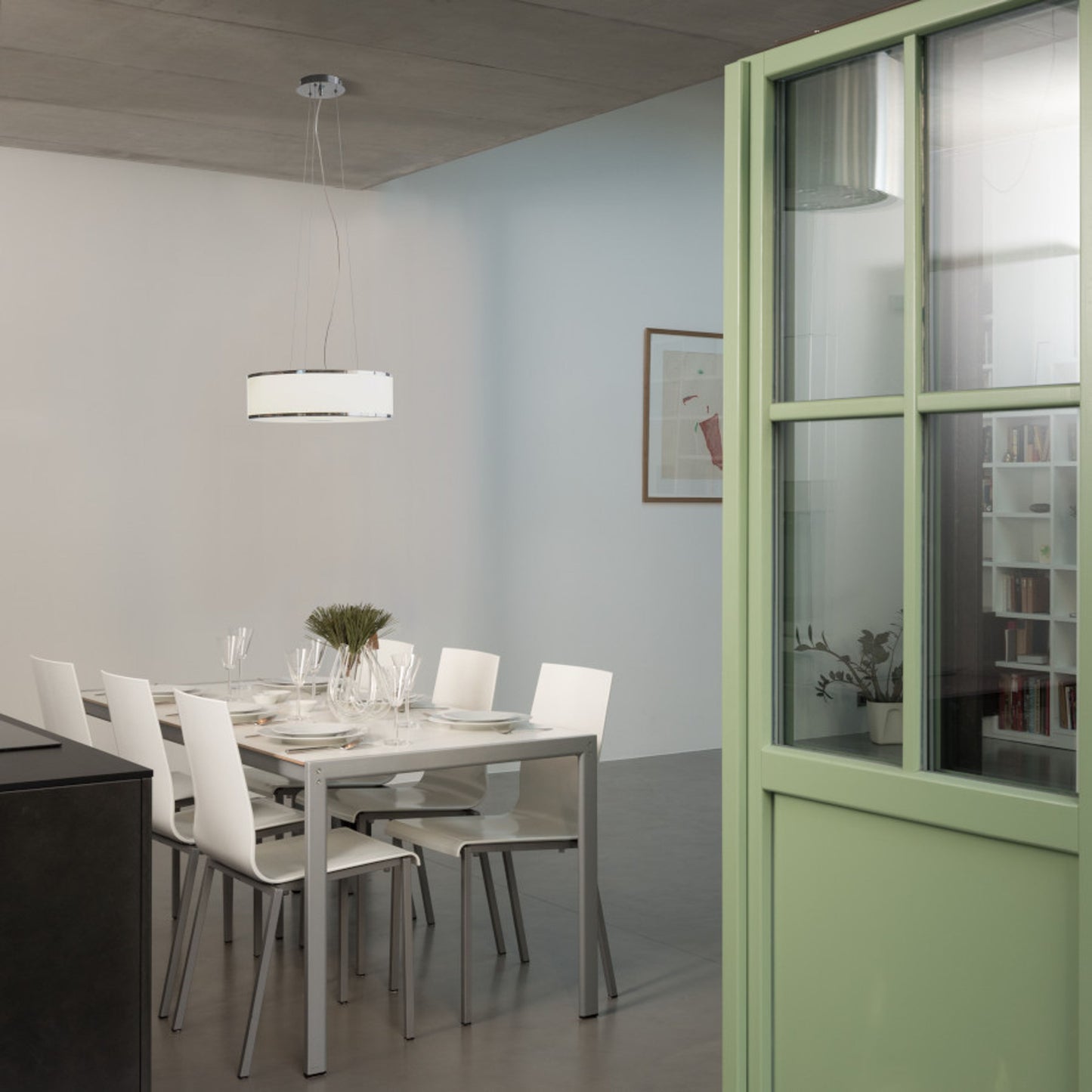 RENDL pendant lamp CASSABLANCA LED 40 pendant chrome/glass 230V LED 35W 3000K R14551 2