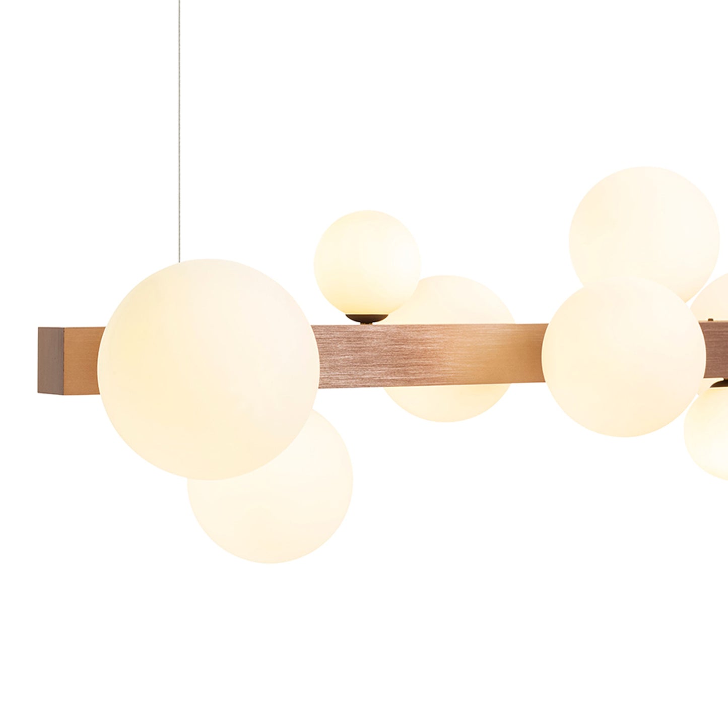 RENDL pendant lamp KASSANDRA pendant opal-colored glass/brushed bronze 230V G9 8x6W R14554 10