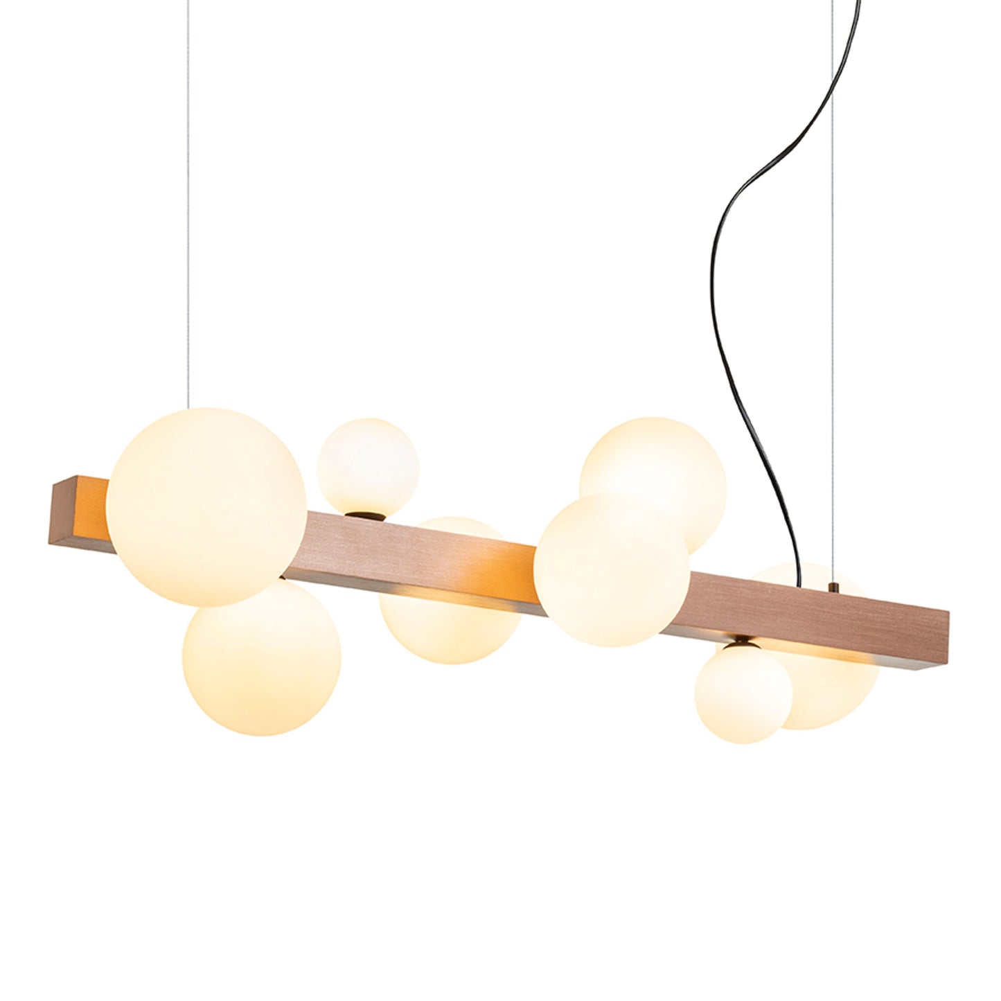 RENDL pendant lamp KASSANDRA pendant opal-colored glass/brushed bronze 230V G9 8x6W R14554 5