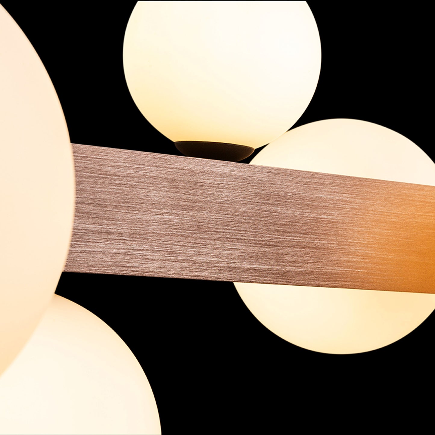 RENDL pendant lamp KASSANDRA pendant opal-colored glass/brushed bronze 230V G9 8x6W R14554 6