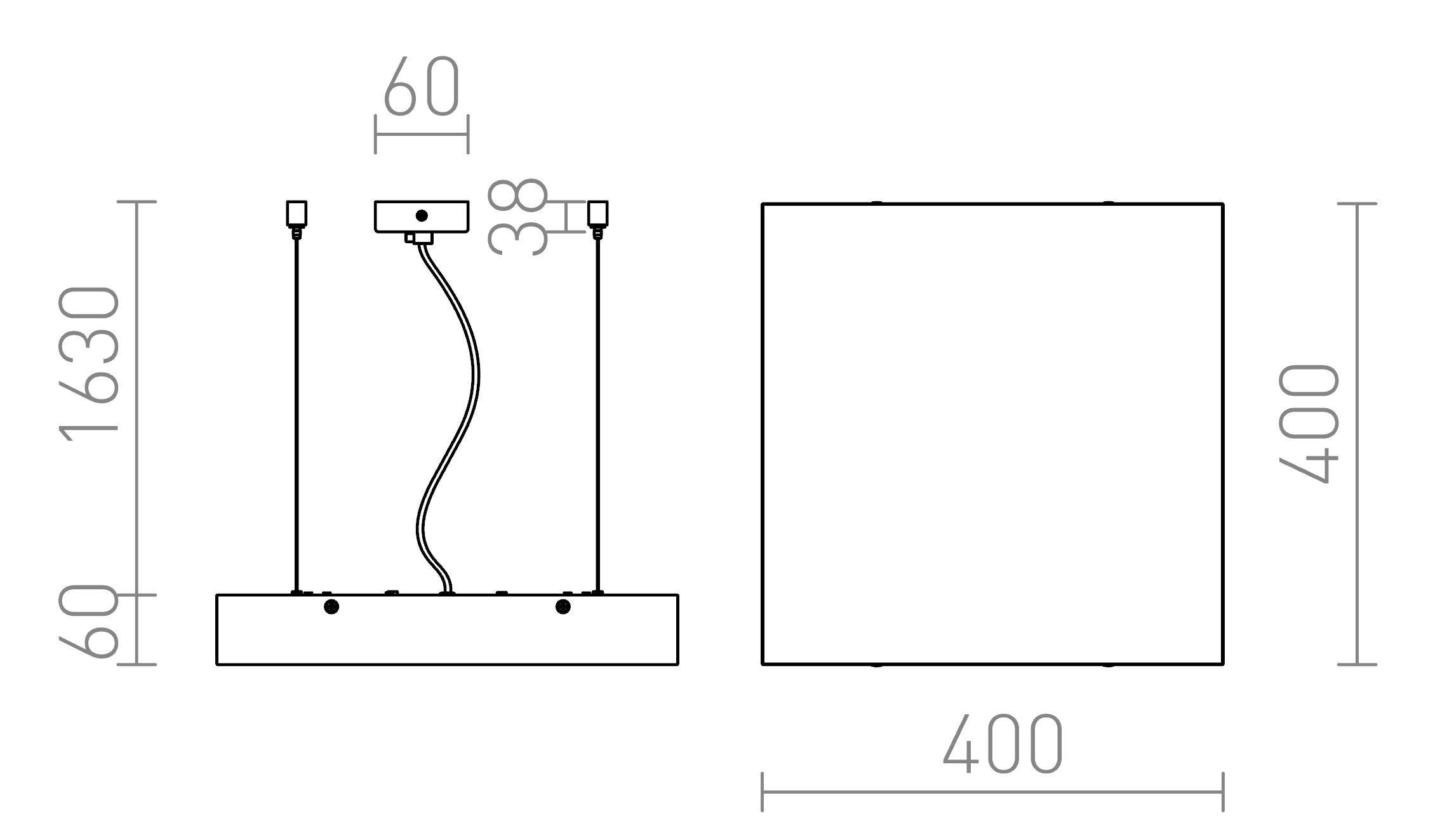 STRUCTURAL 40 PENDELLEUCHTE - Product sketch