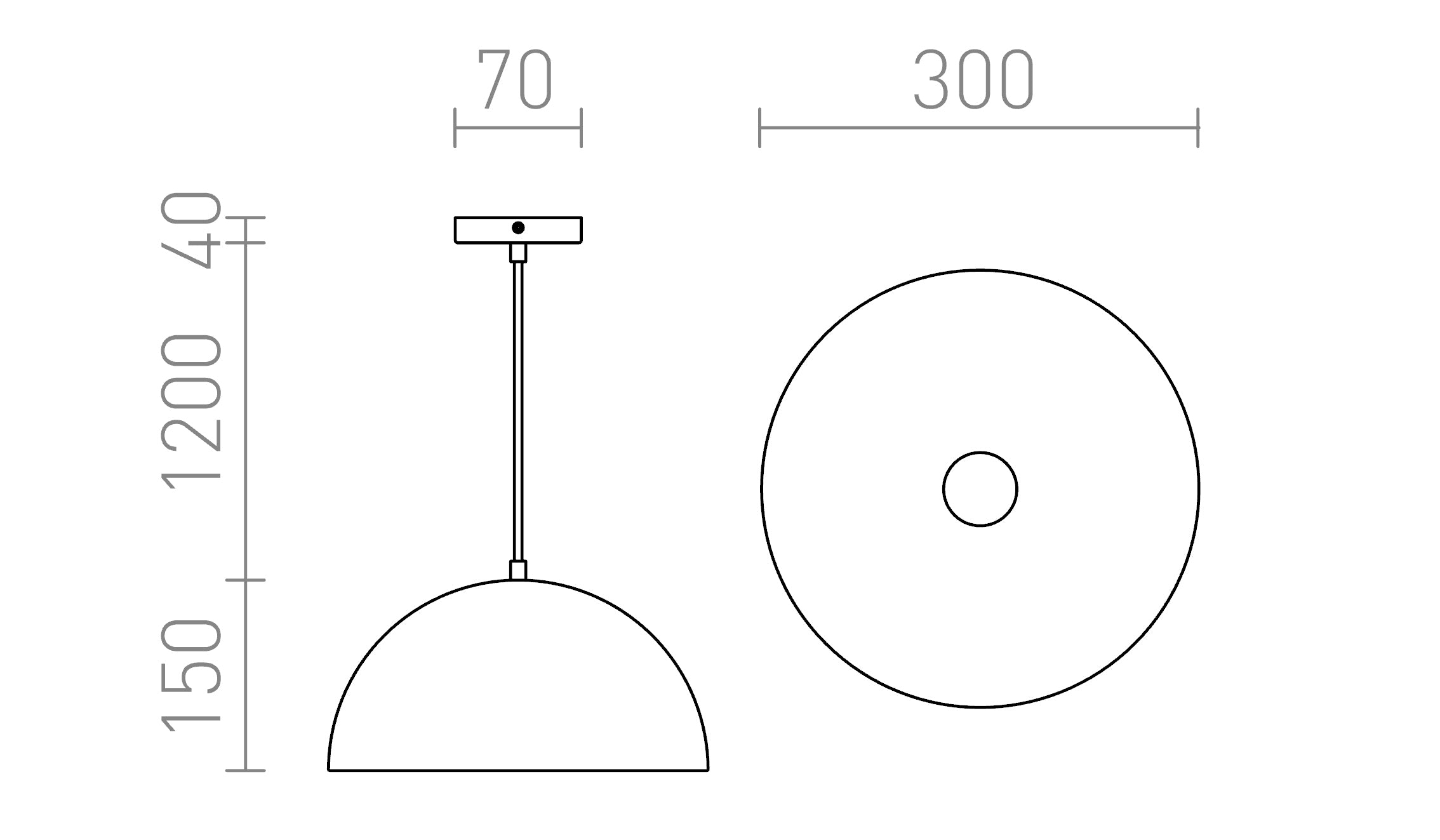 SINTRA 30 Pendelleuchte lampe - Product sketch