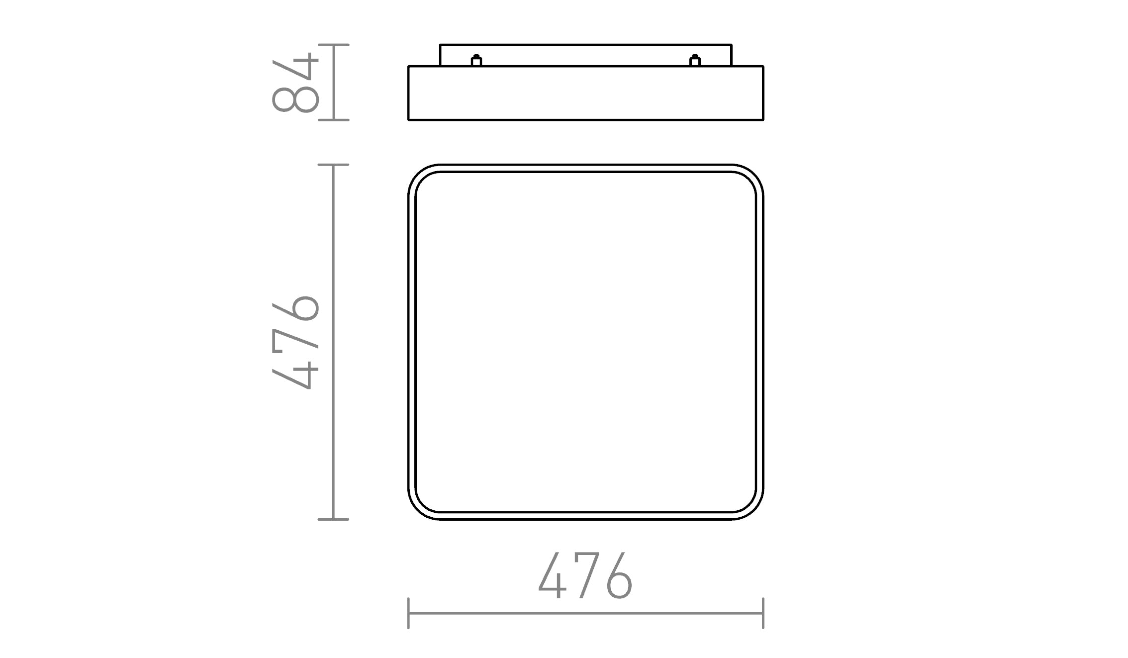 MENSA SQ 48 DECKENLEUCHTE - Product sketch