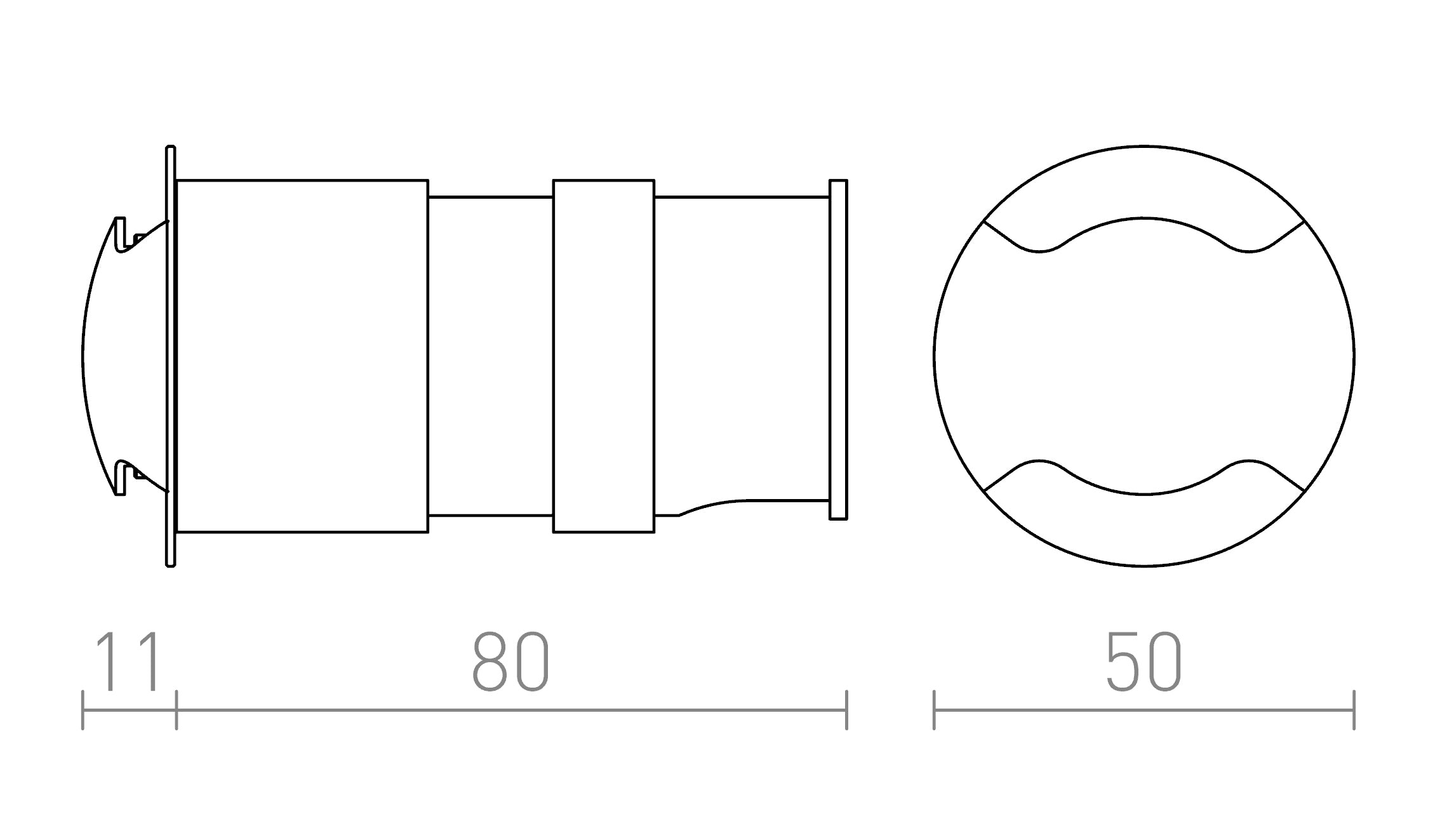 KICK II Einbauleuchte lampe - Product sketch