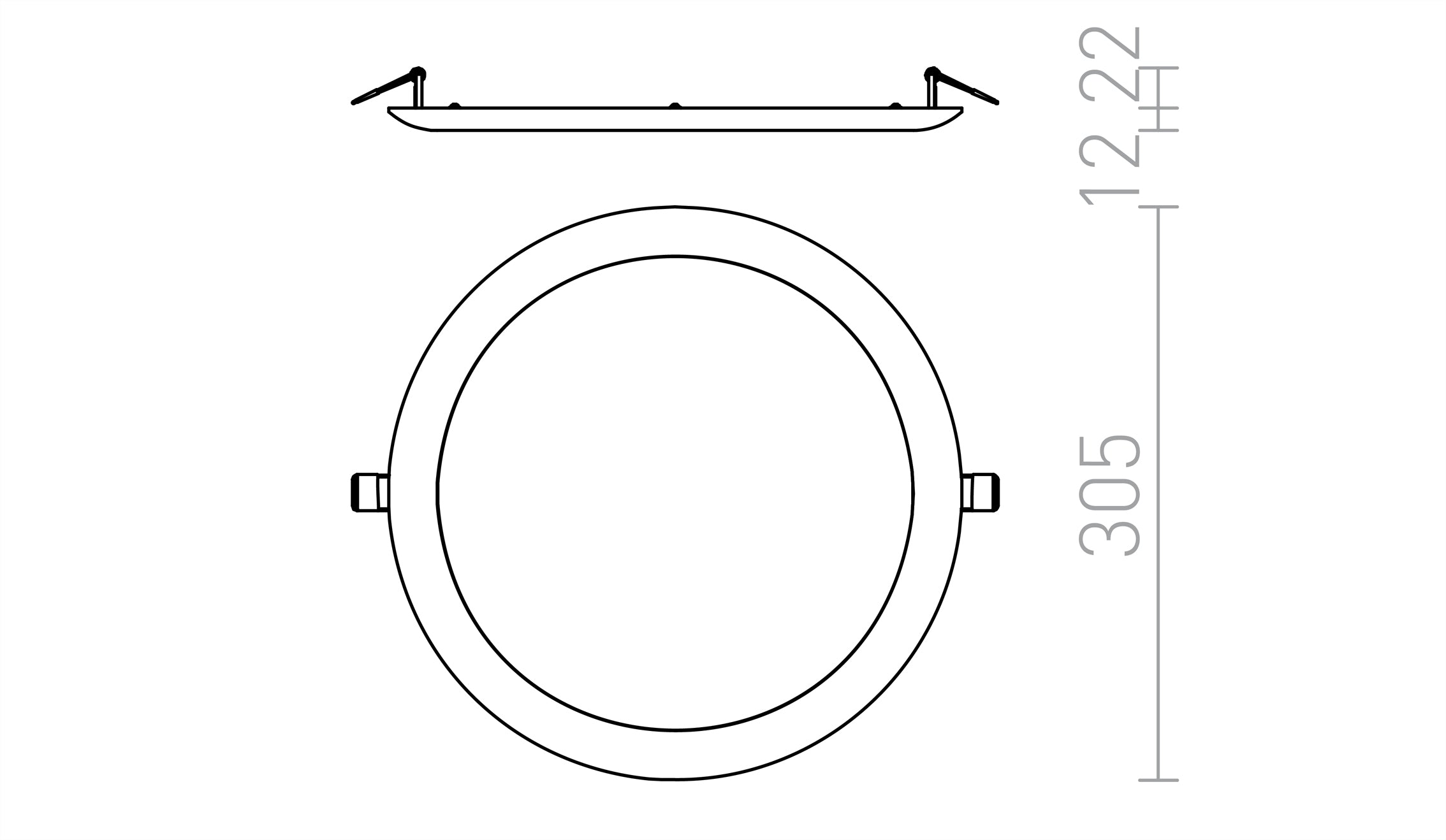 DADA 30 Einbauleuchte lampe - Product sketch