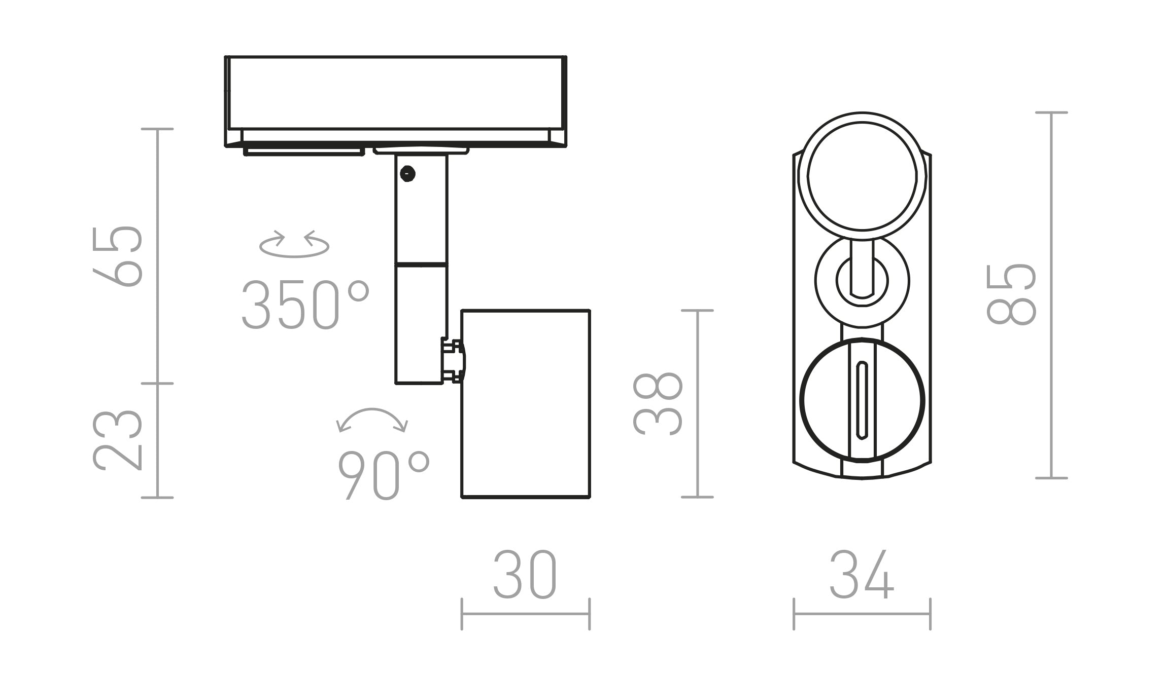 TRICA  für 1-Phasen-Stromschiene - Product sketch