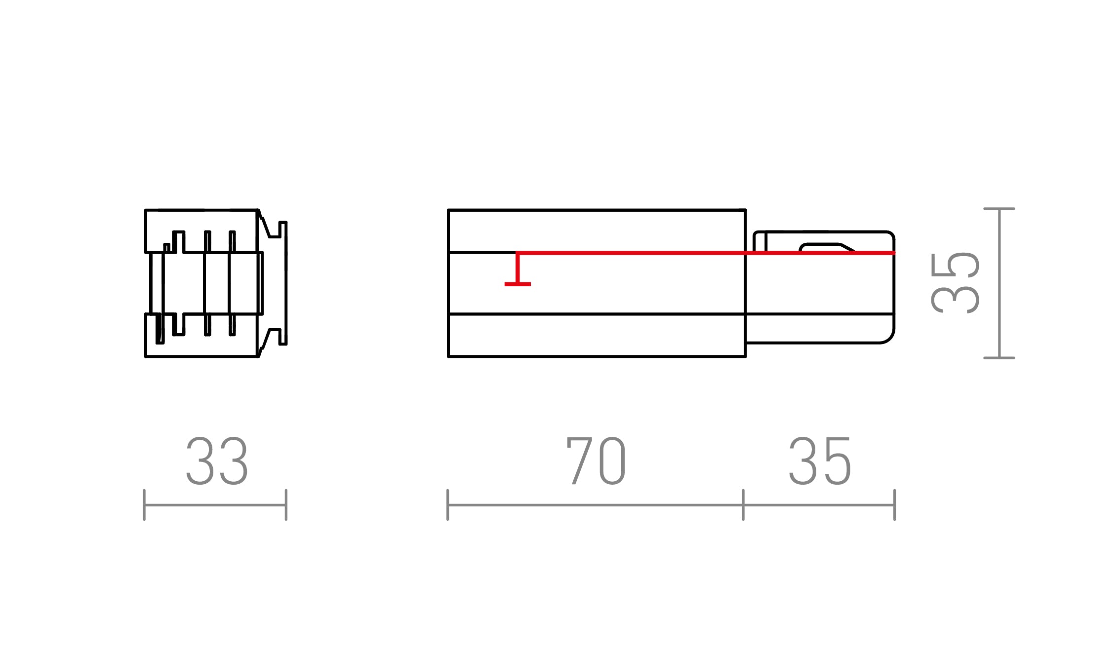 EUTRAC EINSPEISER - RECHTS - Product sketch