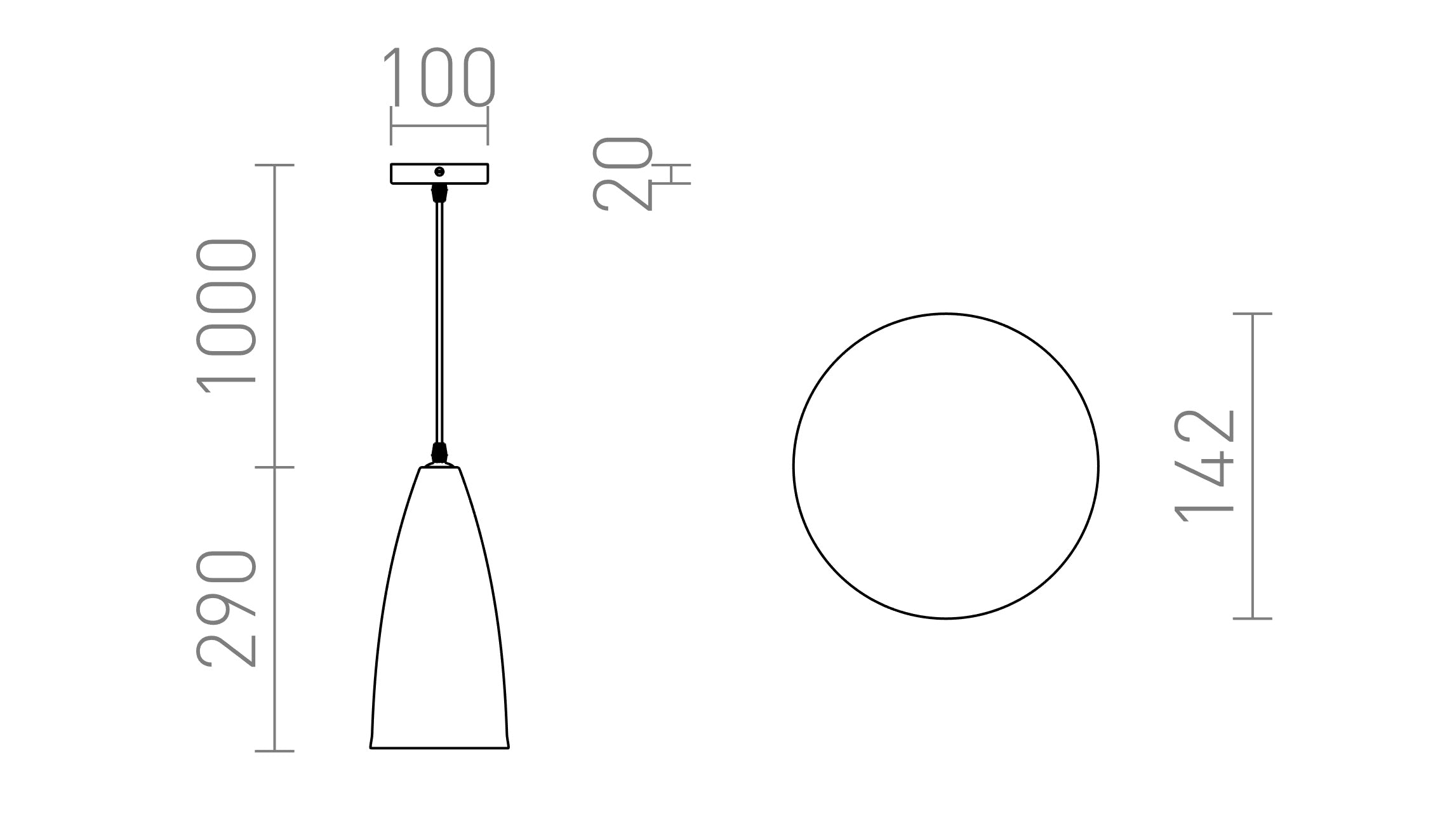 TUTTI  Pendelleuchte lampe - Product sketch