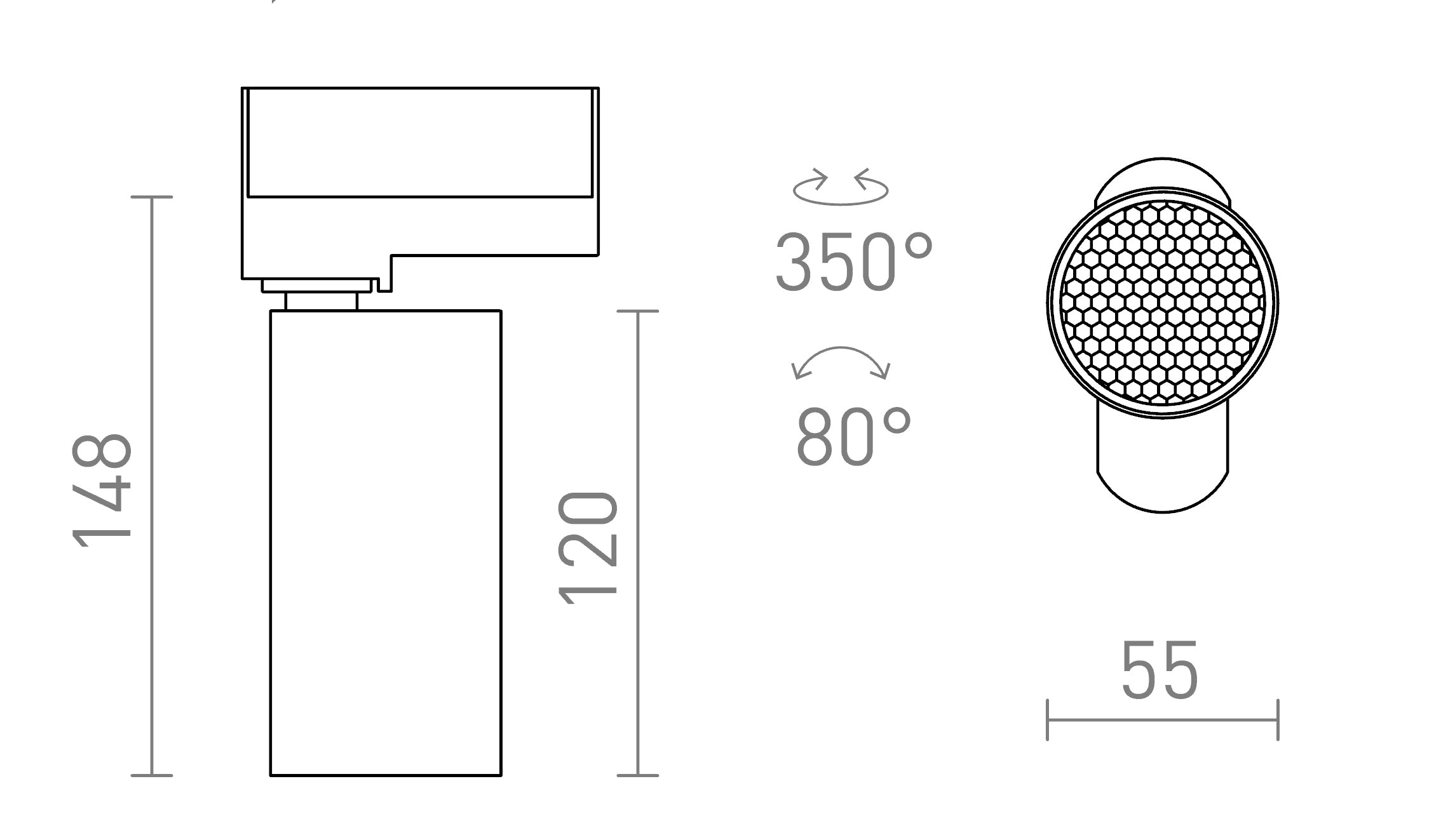 FORZA CADENZA FÜR 3-PHASE-STROMSCHIENE - Product sketch
