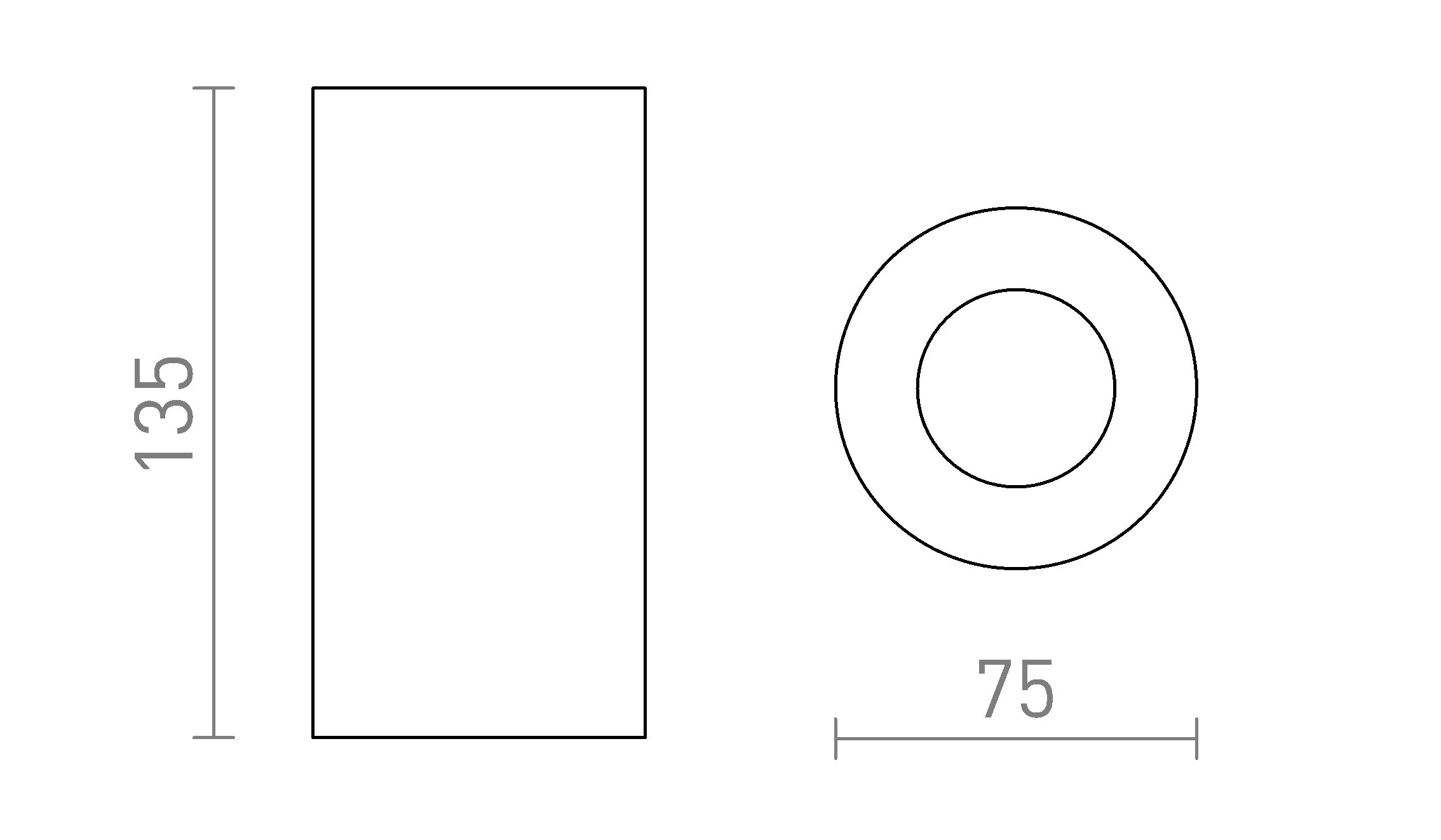 CANTO DECKENLEUCHTE - Product sketch