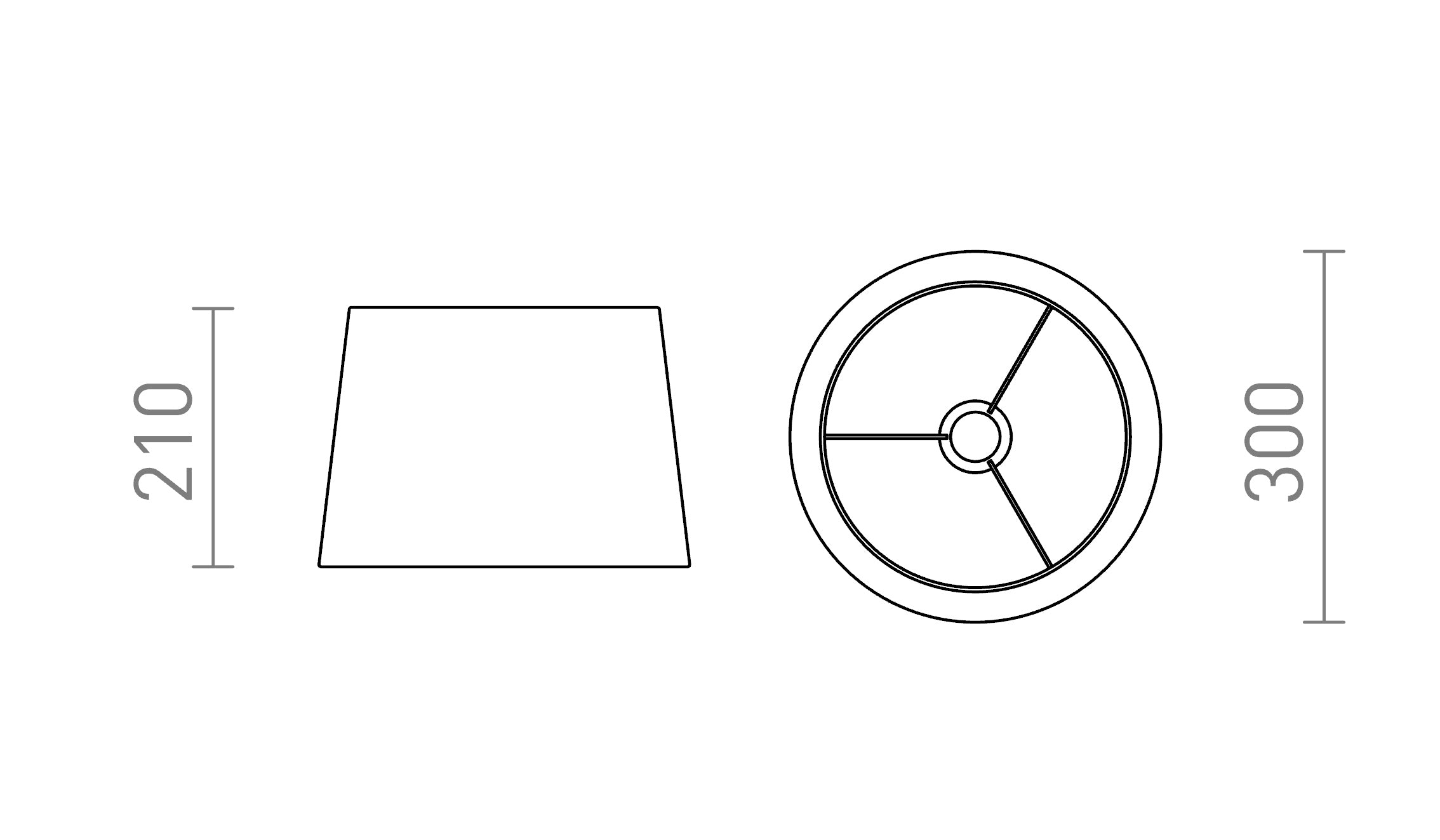 AMBITUS 30/21 Tischleuchten-Schirm - Product sketch