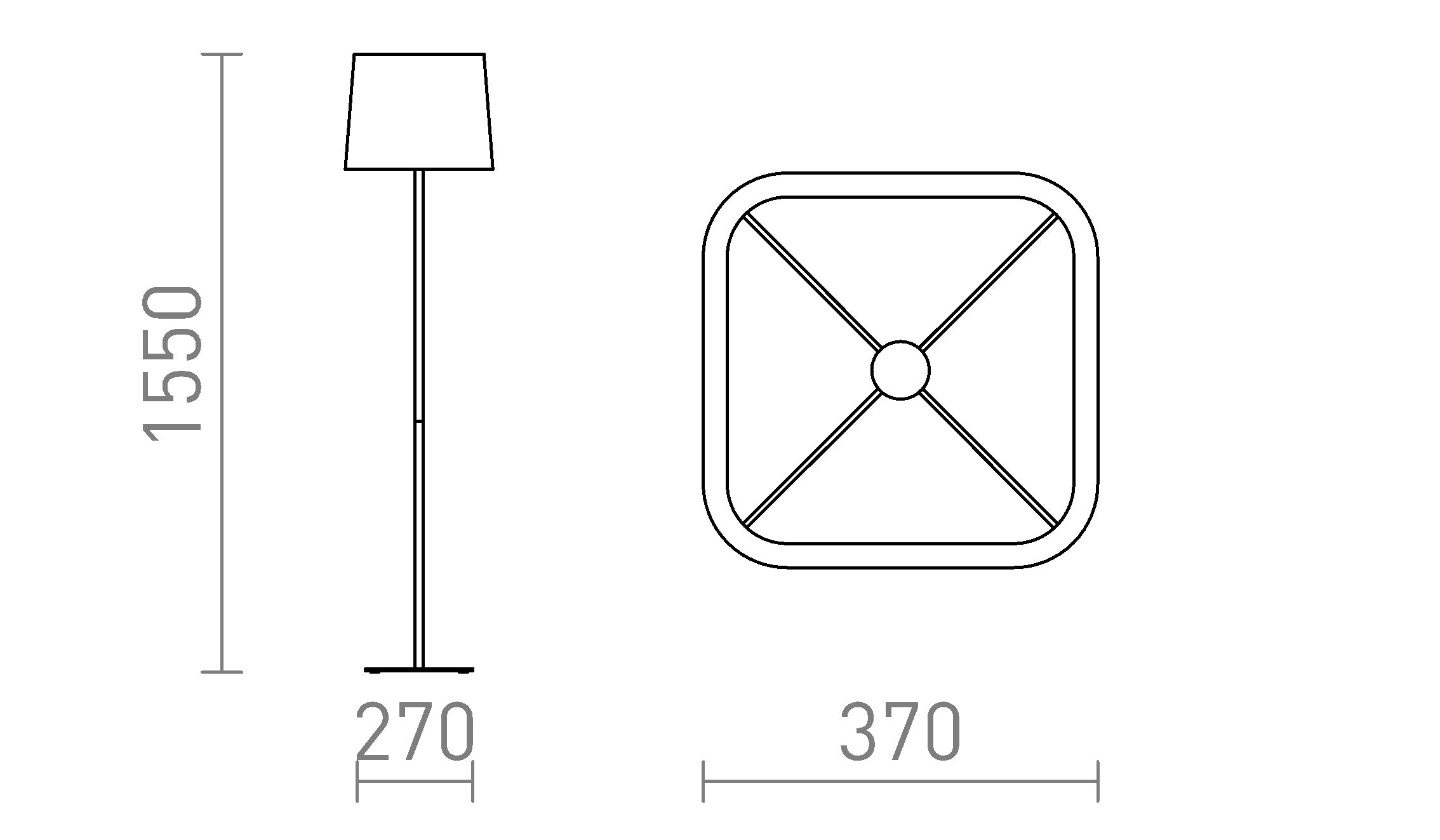 PERTH STANDLEUCHTE - Product sketch
