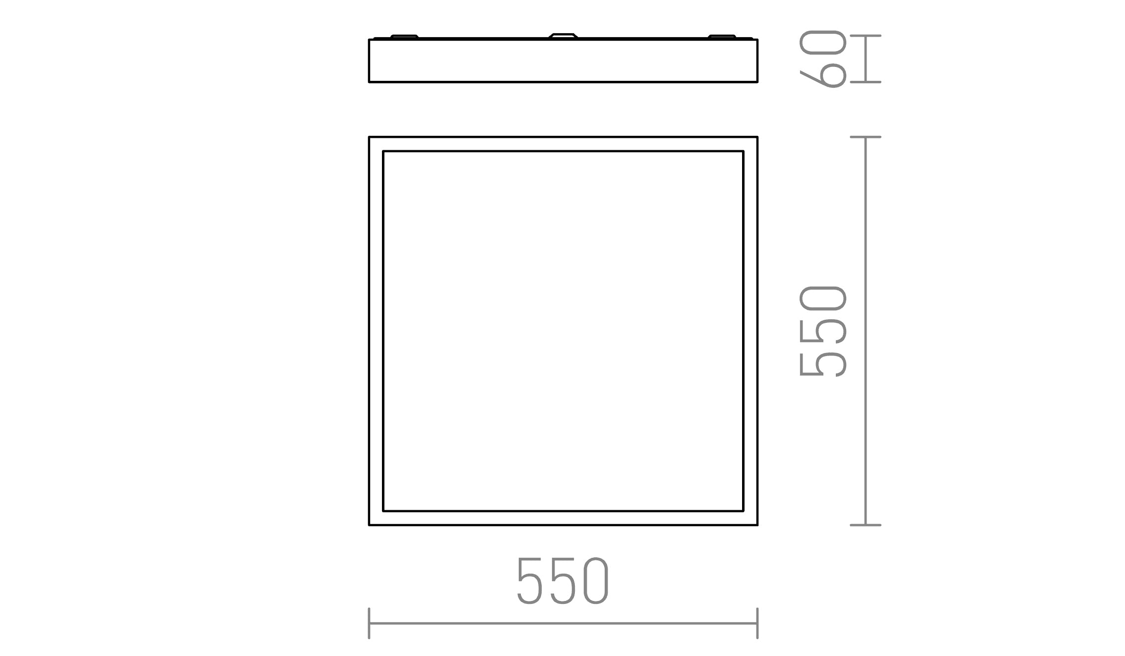 STRUCTURAL LED AUFBAULEUCHTE 55X55 - Product sketch