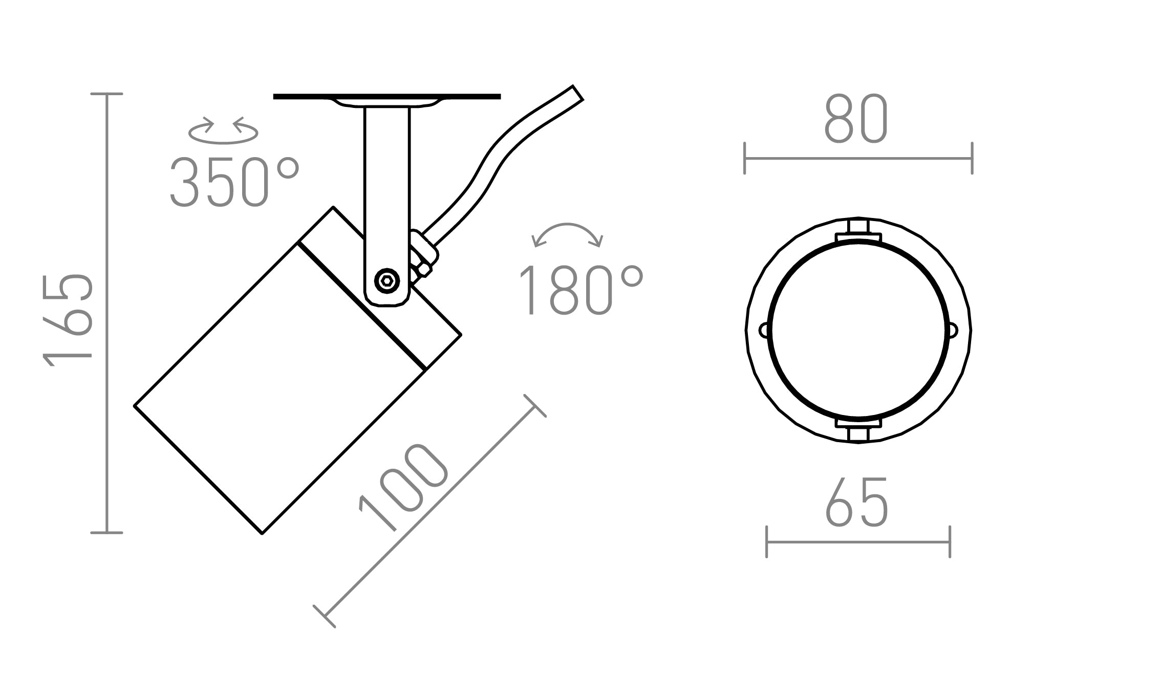 NAVONA  AUFBAULEUCHTE - Product sketch