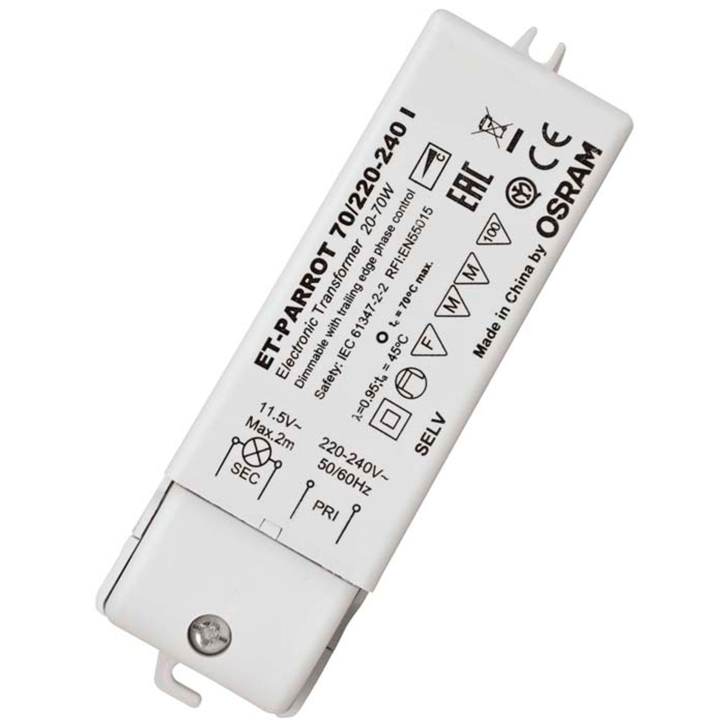 RENDL lighting accessorie TRAFO 20-70W 12V AC DIMM  12V 70W G13002 1