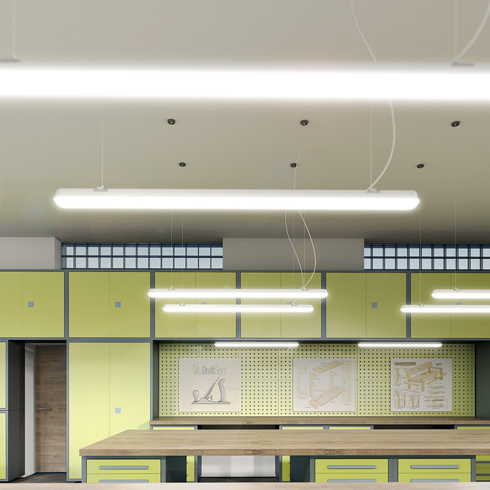 RENDL pendant lamp TRIDENT PRO 150 body grey matte acrylic 230V LED 60W IP65  4000K G13671 8