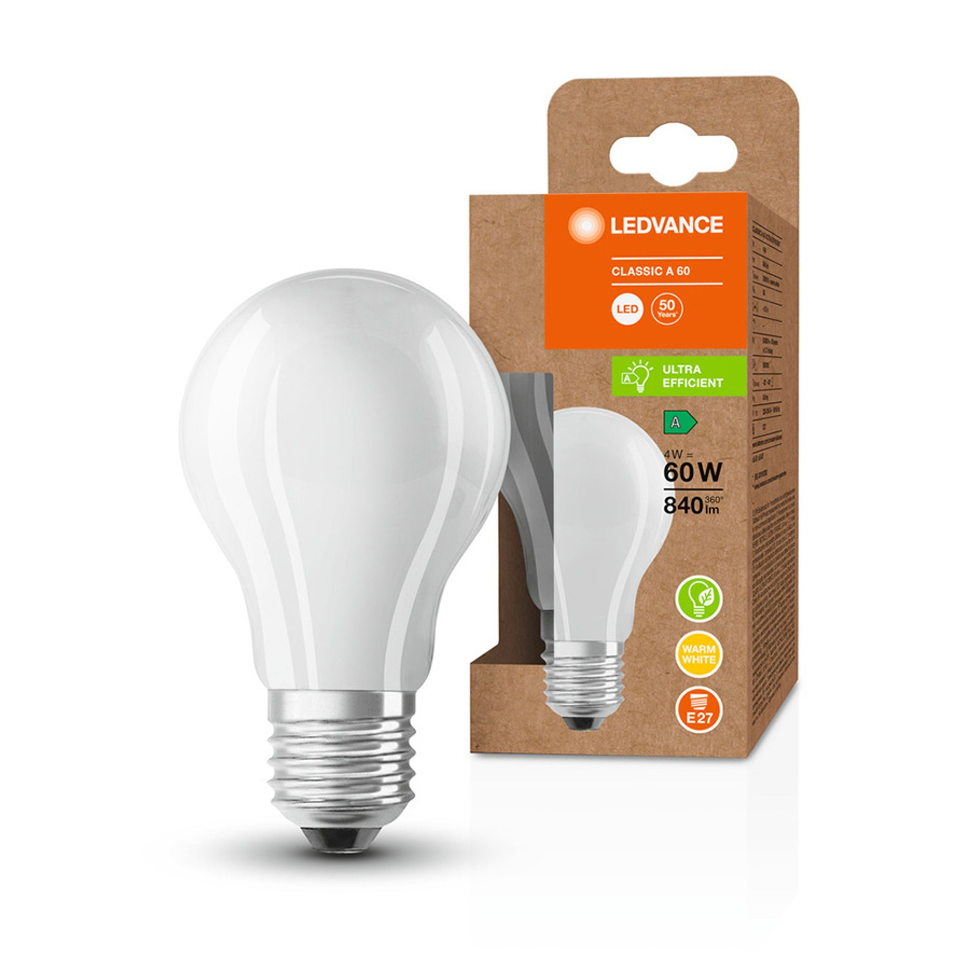 RENDL light source OSRAM ULTRA ECONOMY 210lm/W Classic A   matte 230V E27 LED EQ60  3000K G13949 2