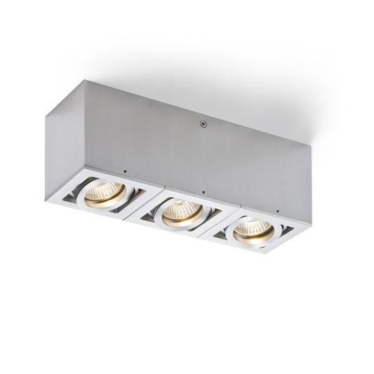 RENDL surface mounted lamp BERIT III ceiling aluminum 230V GU10 3x50W R10121 1