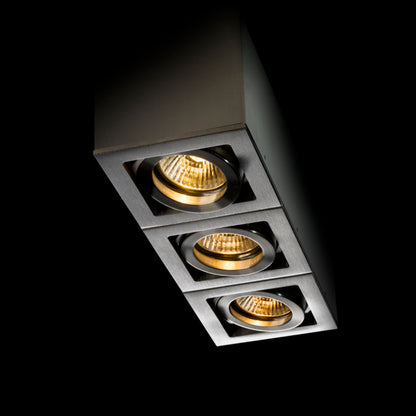 RENDL surface mounted lamp BERIT III ceiling aluminum 230V GU10 3x50W R10121 2