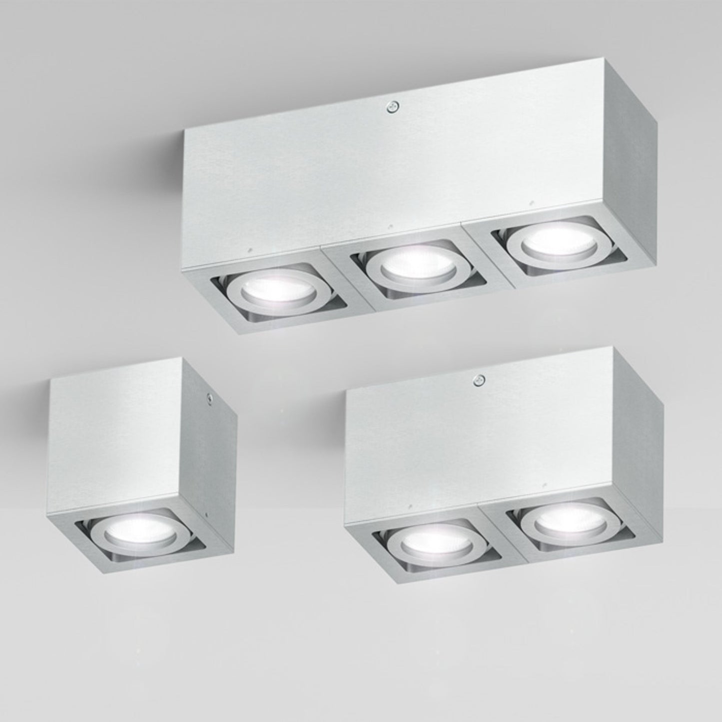 RENDL surface mounted lamp BERIT III ceiling aluminum 230V GU10 3x50W R10121 3