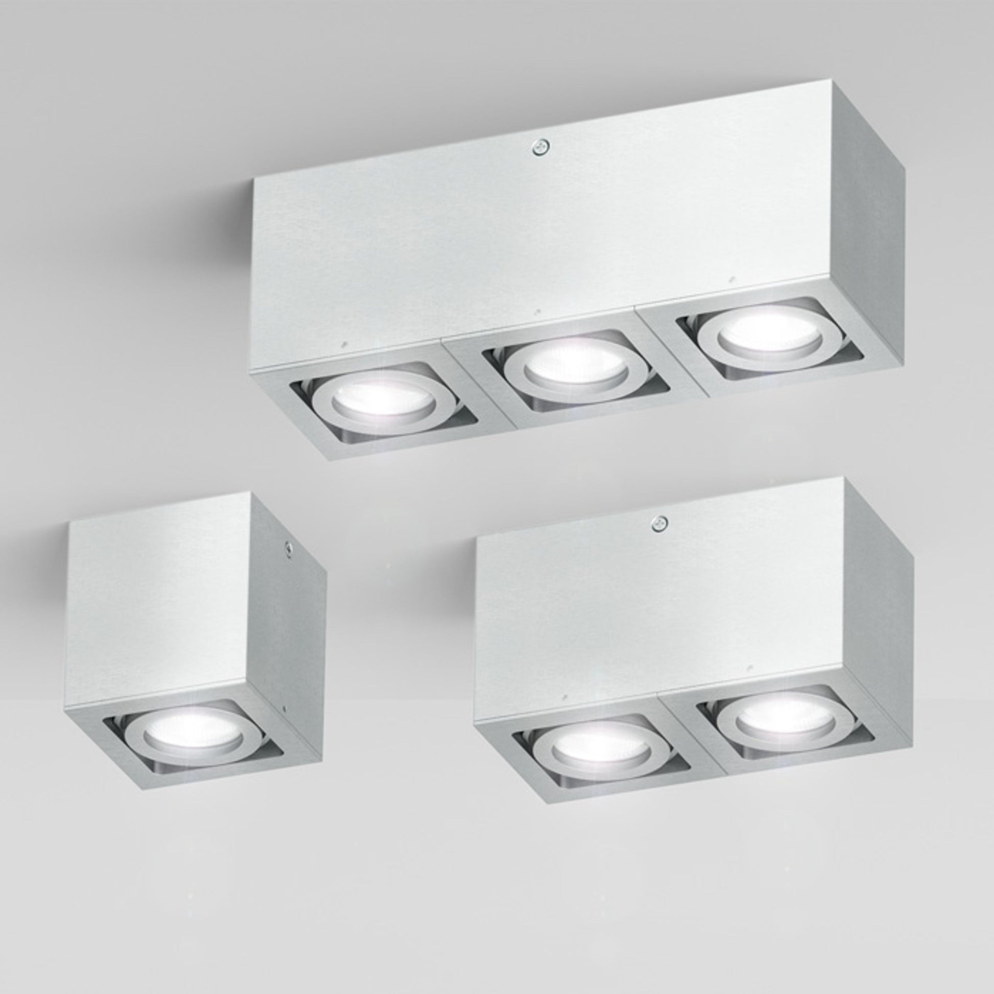 RENDL surface mounted lamp BERIT III ceiling aluminum 230V GU10 3x50W R10121 3