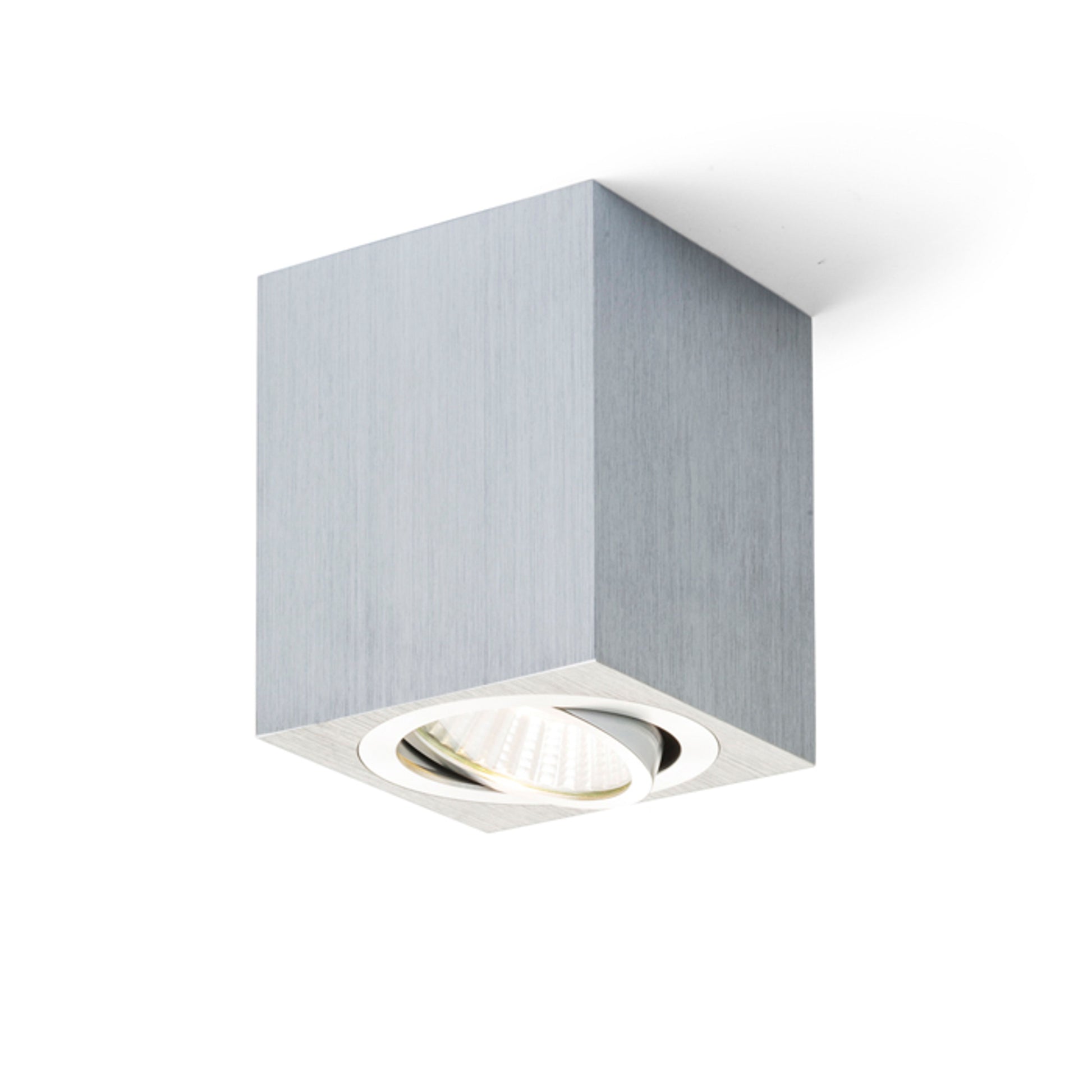 RENDL Outlet MAYO SQ ceiling directional brushed aluminum 230V/700mA LED 9W 36° 2700K R10325 3