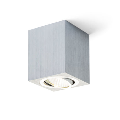 RENDL Outlet MAYO SQ ceiling directional brushed aluminum 230V/700mA LED 9W 36° 2700K R10325 3