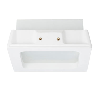 RENDL recessed light MIA SQ recessed  plaster/satinated glass 230V LED E27 2x11W R10443 3