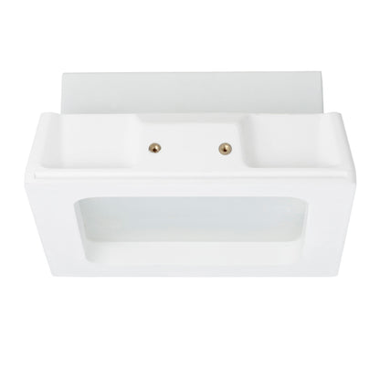 RENDL recessed light MIA SQ recessed  plaster/satinated glass 230V LED E27 2x11W R10443 5
