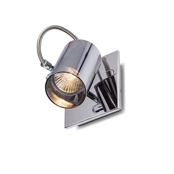 RENDL spotlight BUGSY I wall chrome-tinted glass 230V GU10 50W R10521 1
