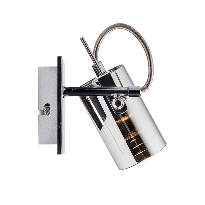 RENDL spotlight BUGSY I wall chrome-tinted glass 230V GU10 50W R10521 2