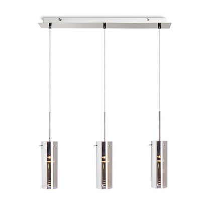 RENDL pendant lamp SANSSOUCI III pendant  chrome-tinted glass 230V GU10 3x50W R10528 1
