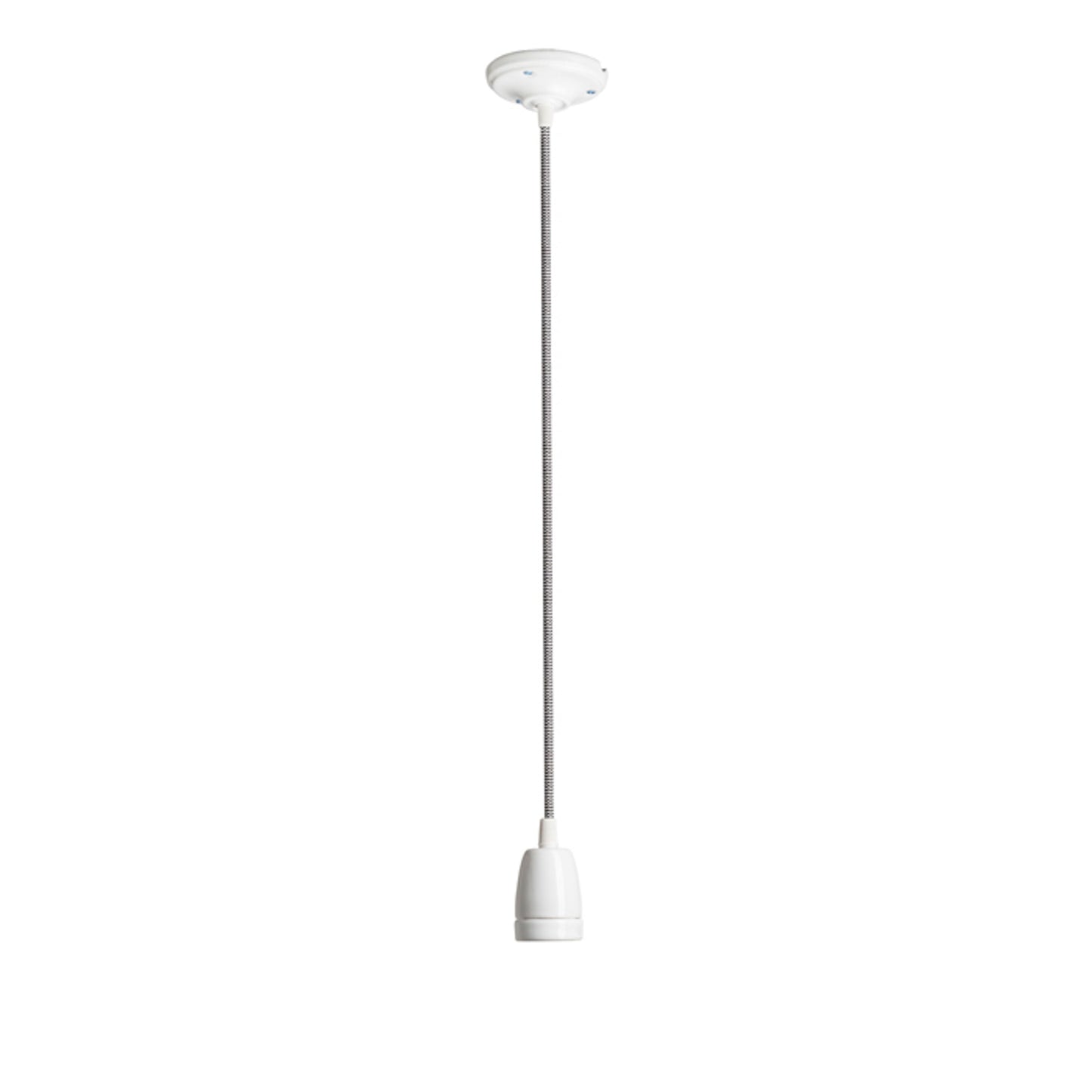 RENDL shades, shade bases, pendent sets FABIO pendant set black/white porcelain 230V LED E27 15W R10617 2