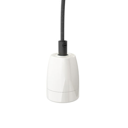 RENDL shades, shade bases, pendent sets FABIO pendant set black/white porcelain 230V LED E27 15W R10617 4