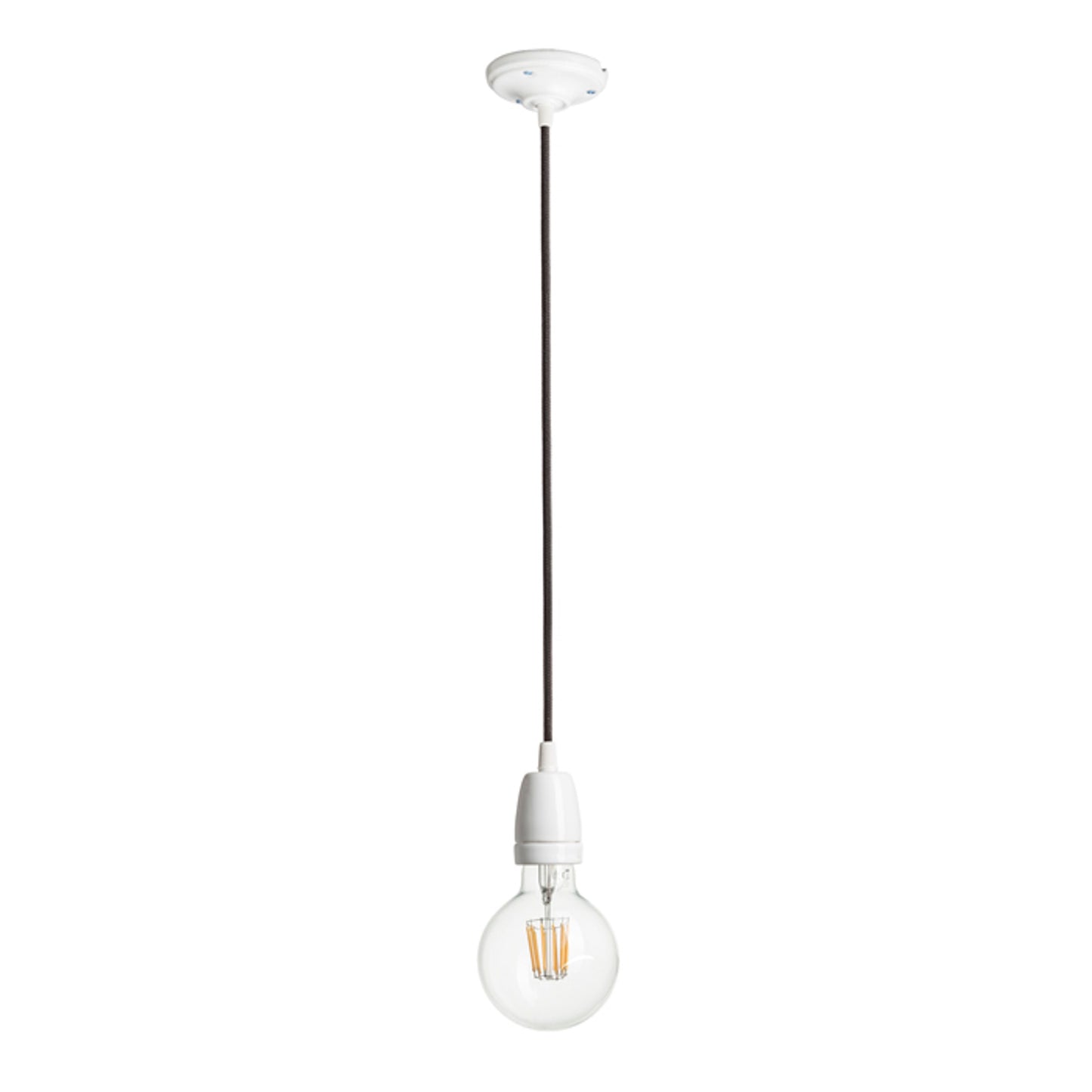 RENDL shades, shade bases, pendent sets FABIO pendant set black porcelain 230V LED E27 15W R10618 2