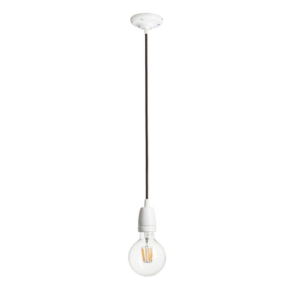 RENDL shades, shade bases, pendent sets FABIO pendant set black porcelain 230V LED E27 15W R10618 2