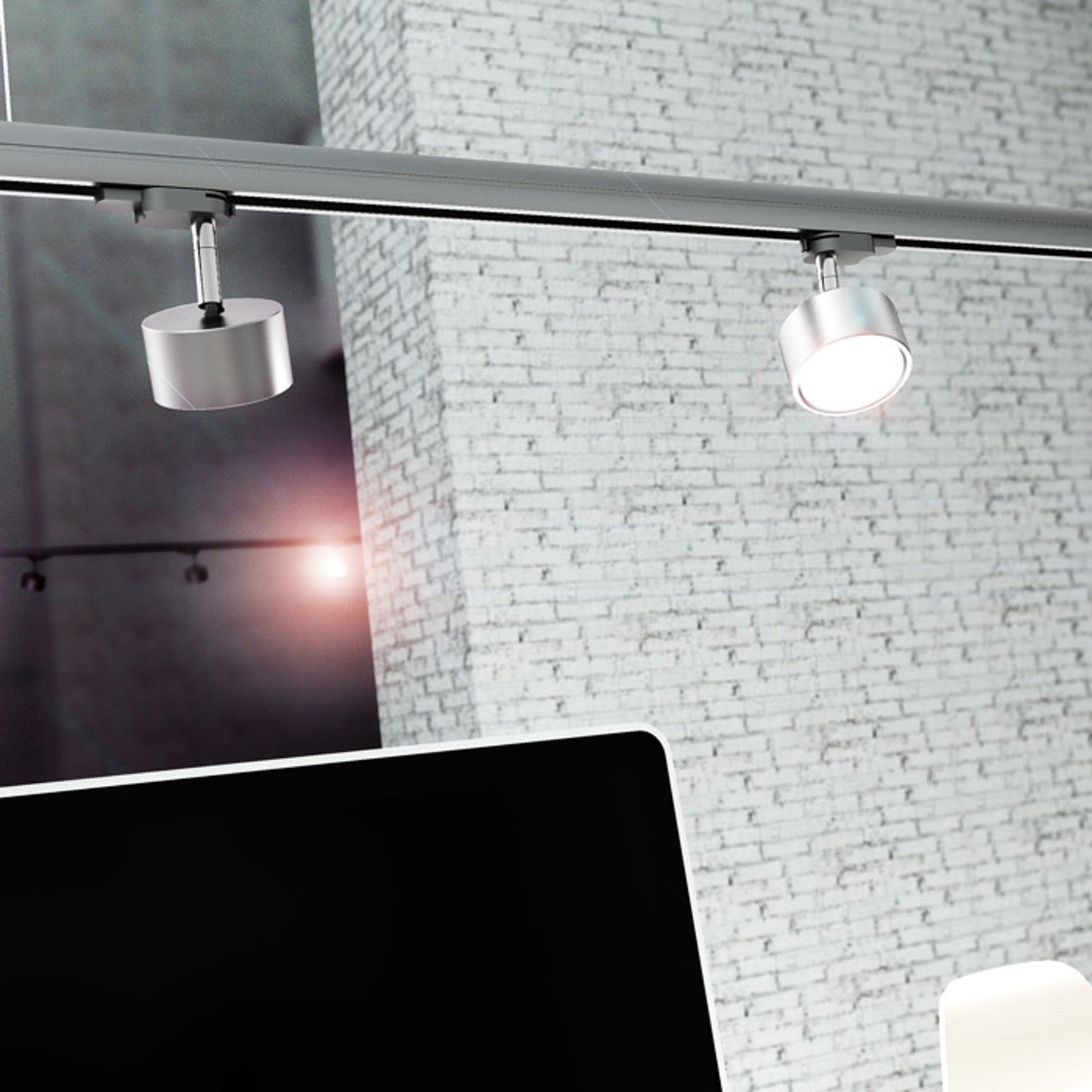 RENDL 3-circuit track system PIXIE for 3-circuit tracks silver grey chrome 230V LED GX53 7W R10640 6