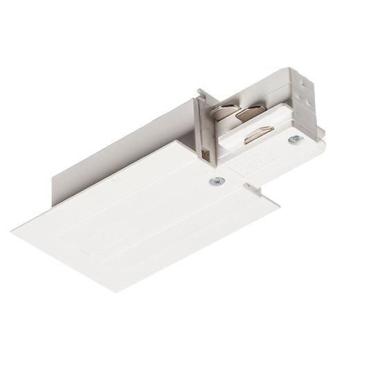 RENDL 3-circuit track system EUTRAC feed-in for recessed 3-circuit tracks, polarity right white 230V  R11341 1