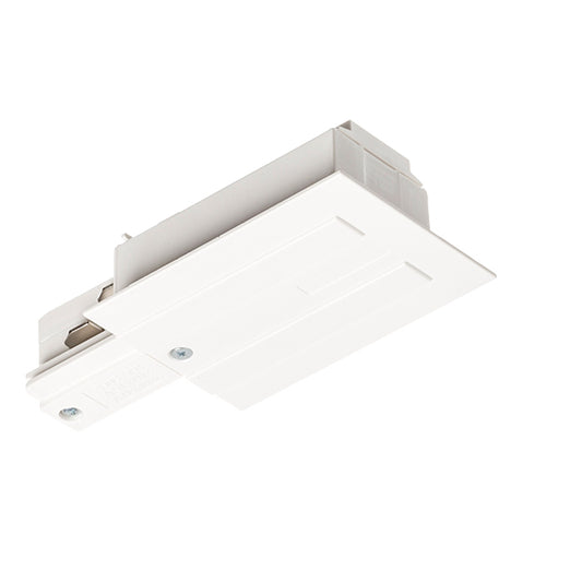 RENDL 3-circuit track system EUTRAC feed-in for recessed 3-circuit tracks, polarity left white  230V  R11342 1