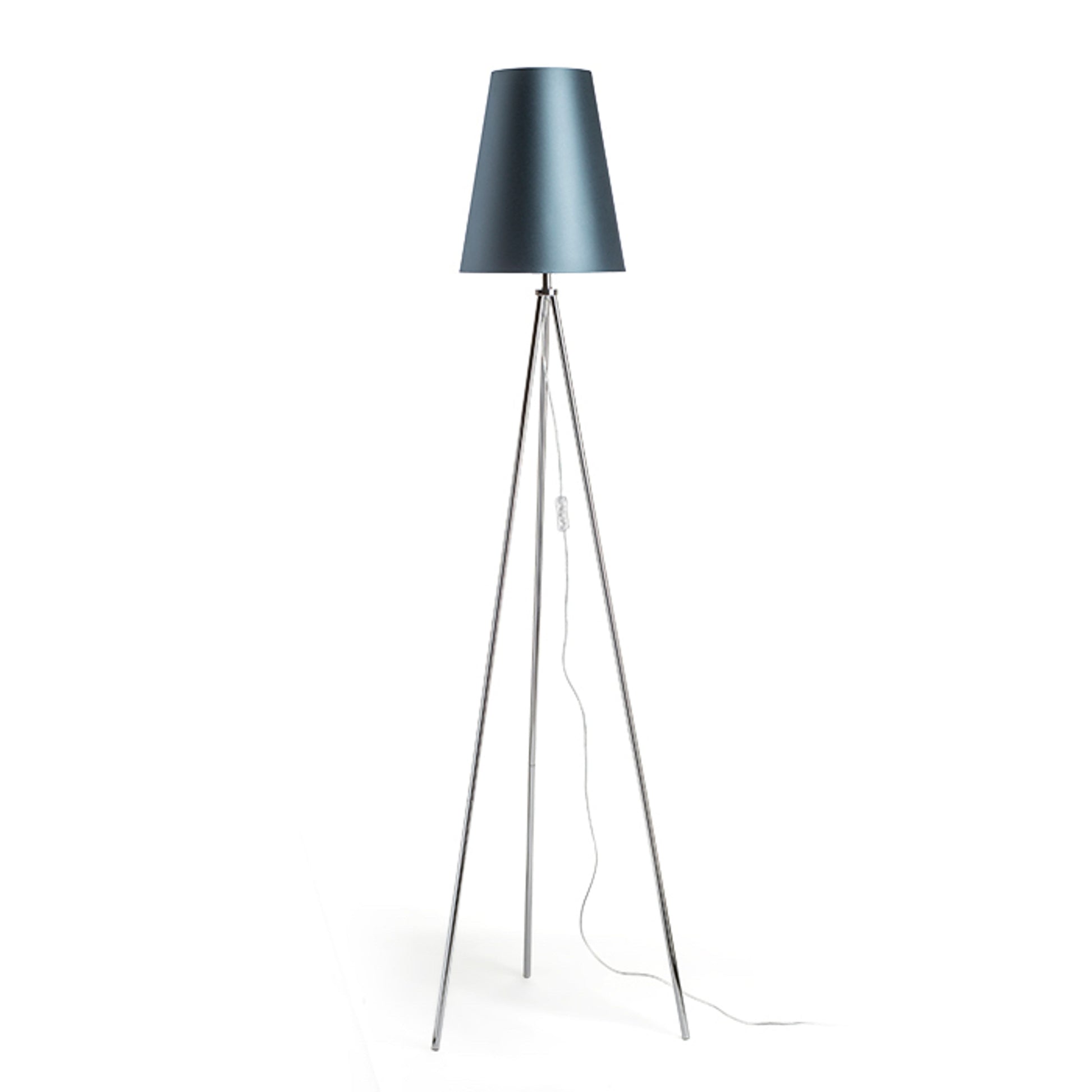 RENDL shades, shade bases, pendent sets CONNY 25/30 table shade Monaco petrol blue/silver PVC max. 23W R11580 4