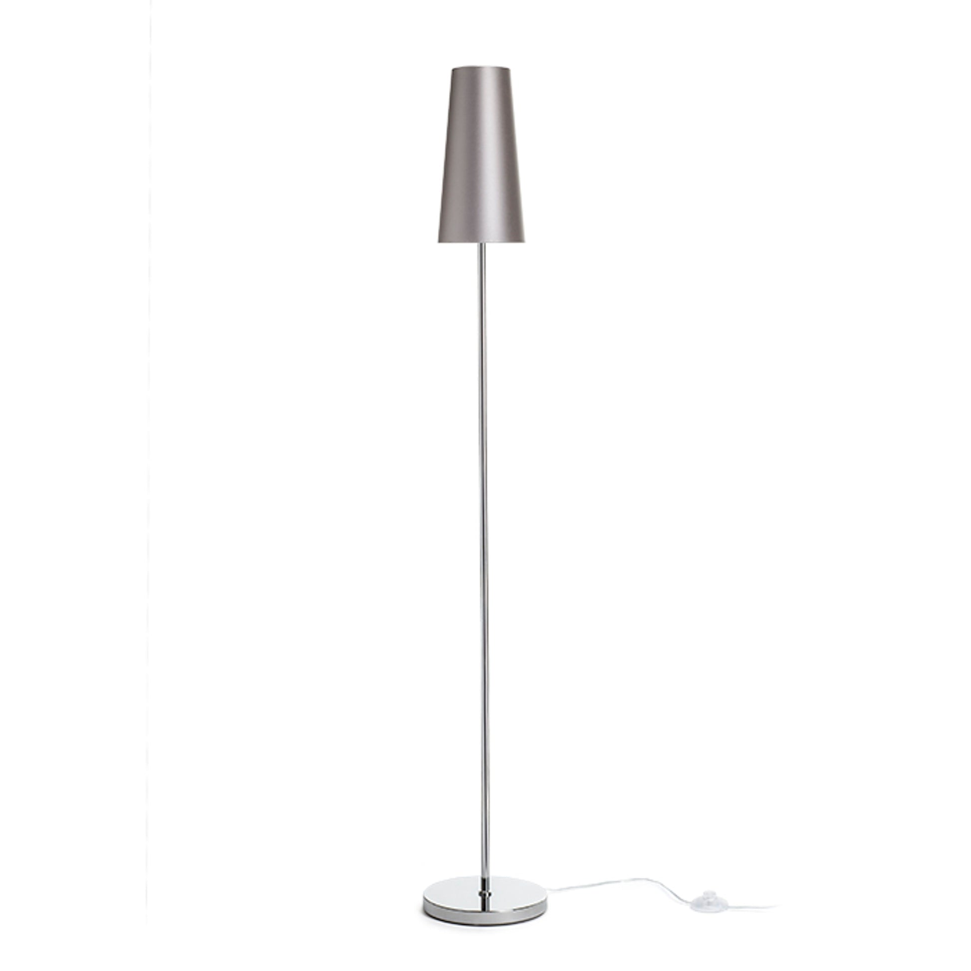 RENDL shades, shade bases, pendent sets CONNY 15/30 table shade  Monaco dove gray/silver PVC  max. 23W R11590 7
