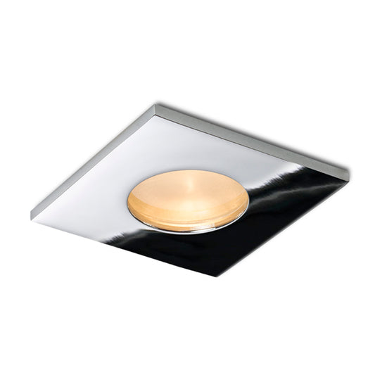RENDL recessed light SPLASH SQ recessed  chrome 230V LED GU10 8W IP65 R11735 1